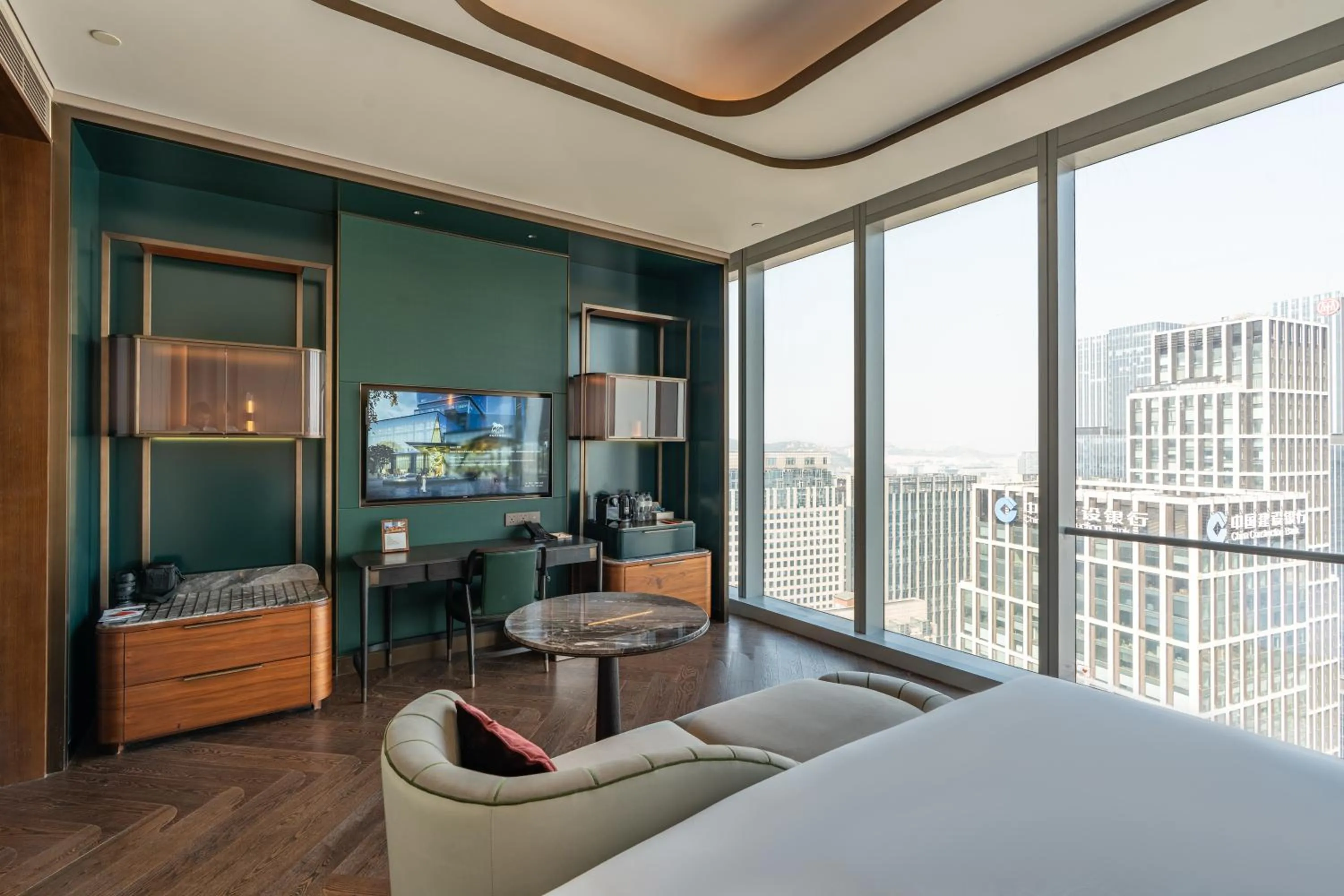 Bedroom, Bed in MGM Qingdao