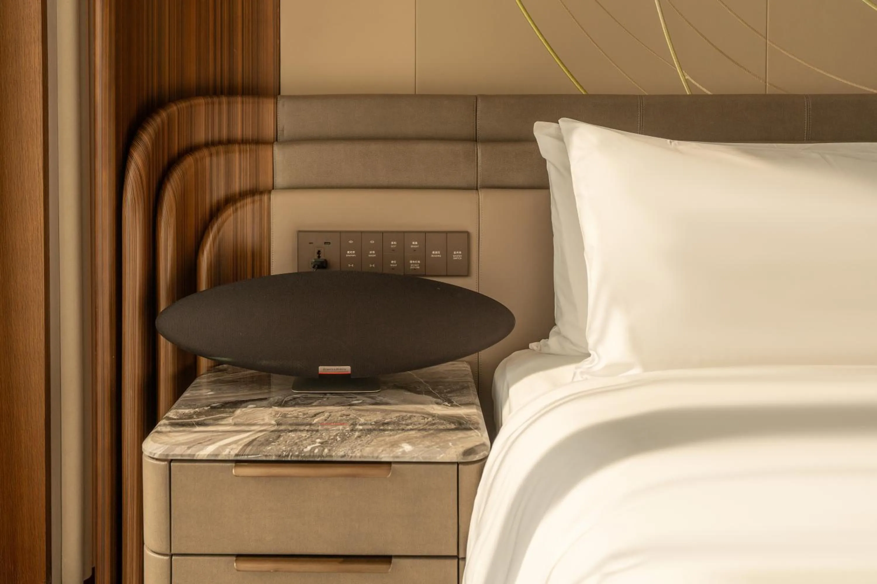 Bedroom, Bed in MGM Qingdao