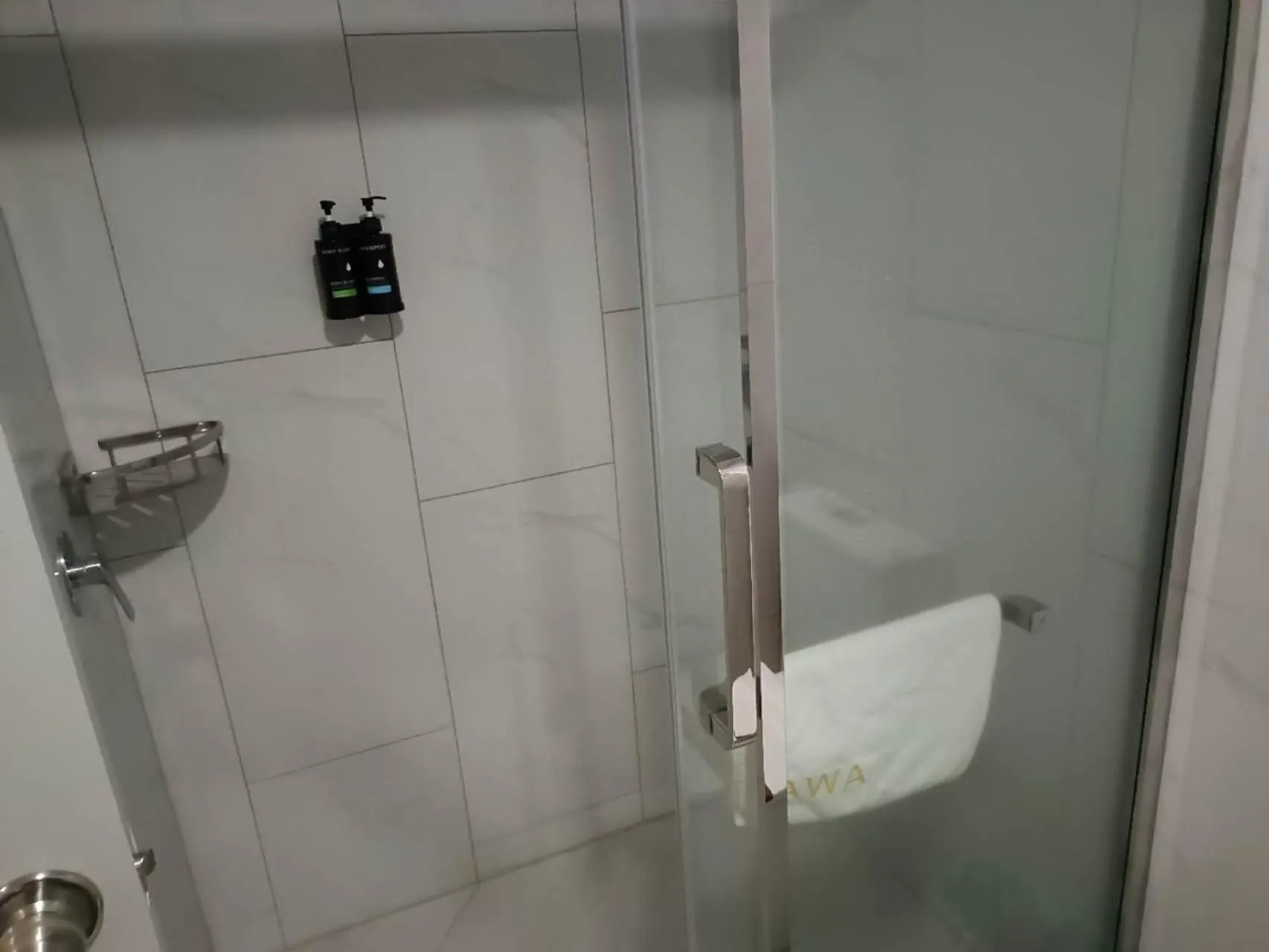 Shower in AWA Hotel