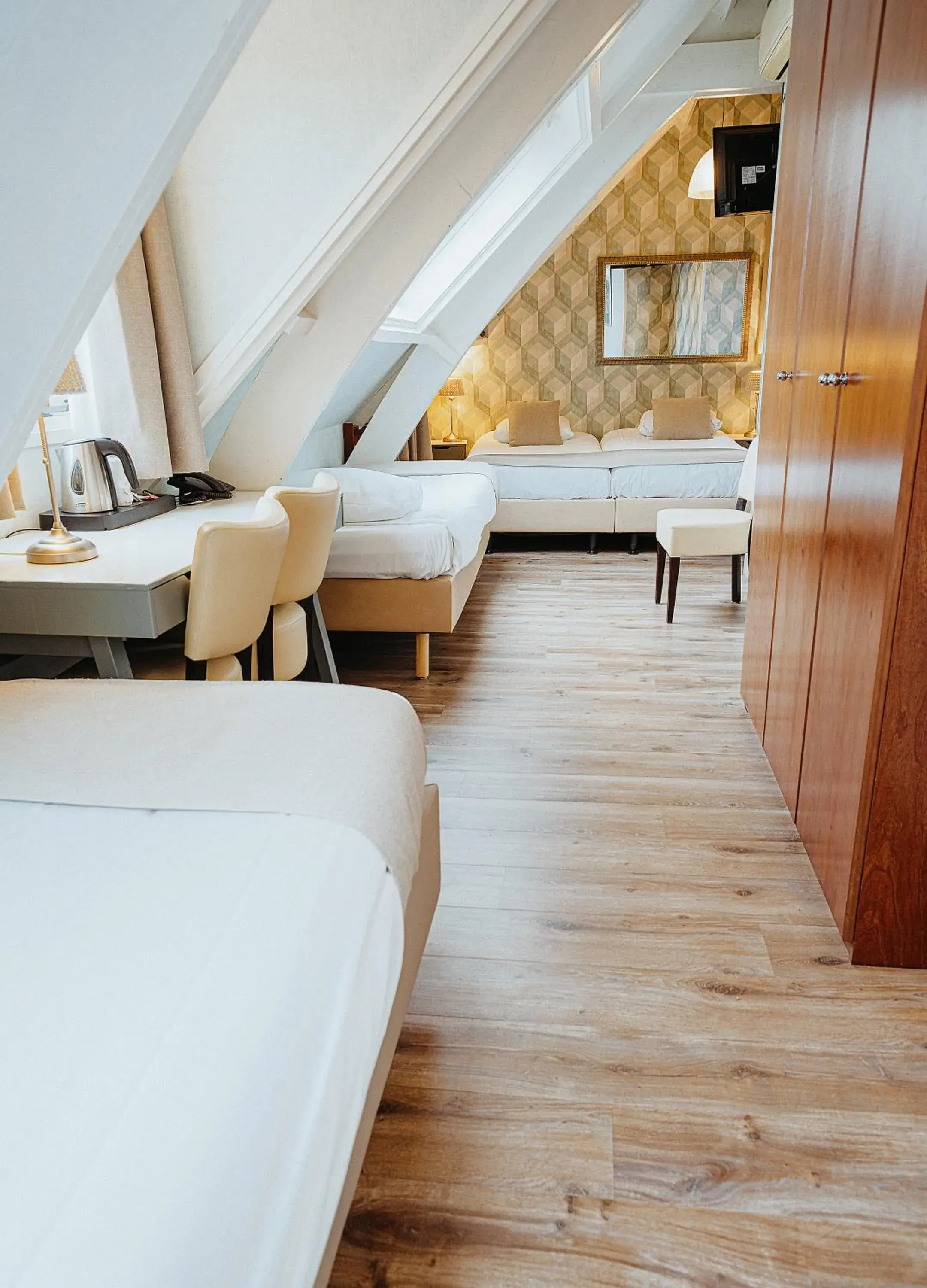 Bed in Hotel Johannes Vermeer Delft Bed in Hotel Johannes Vermeer Delft