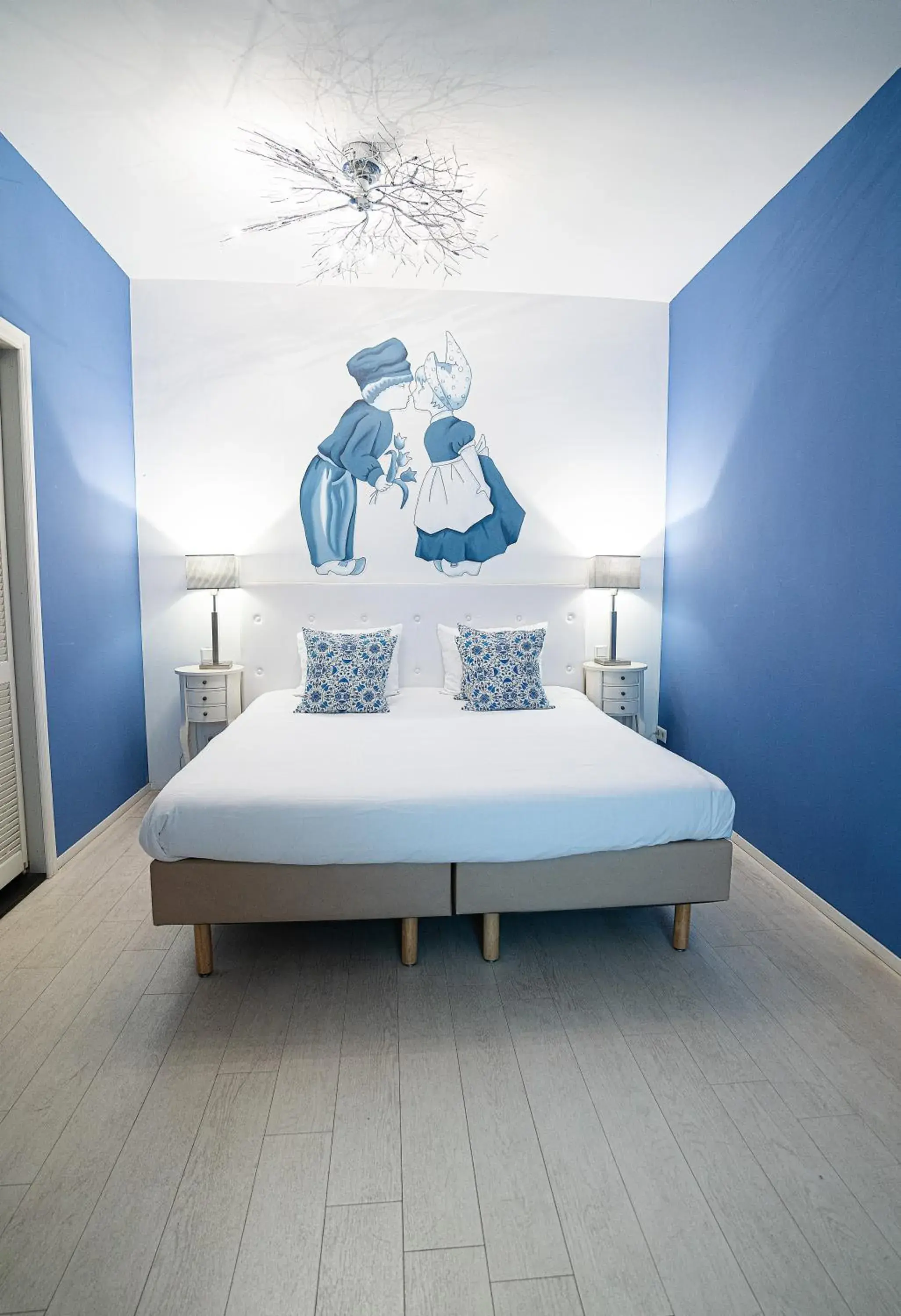 Bed in Hotel Johannes Vermeer Delft Bed in Hotel Johannes Vermeer Delft