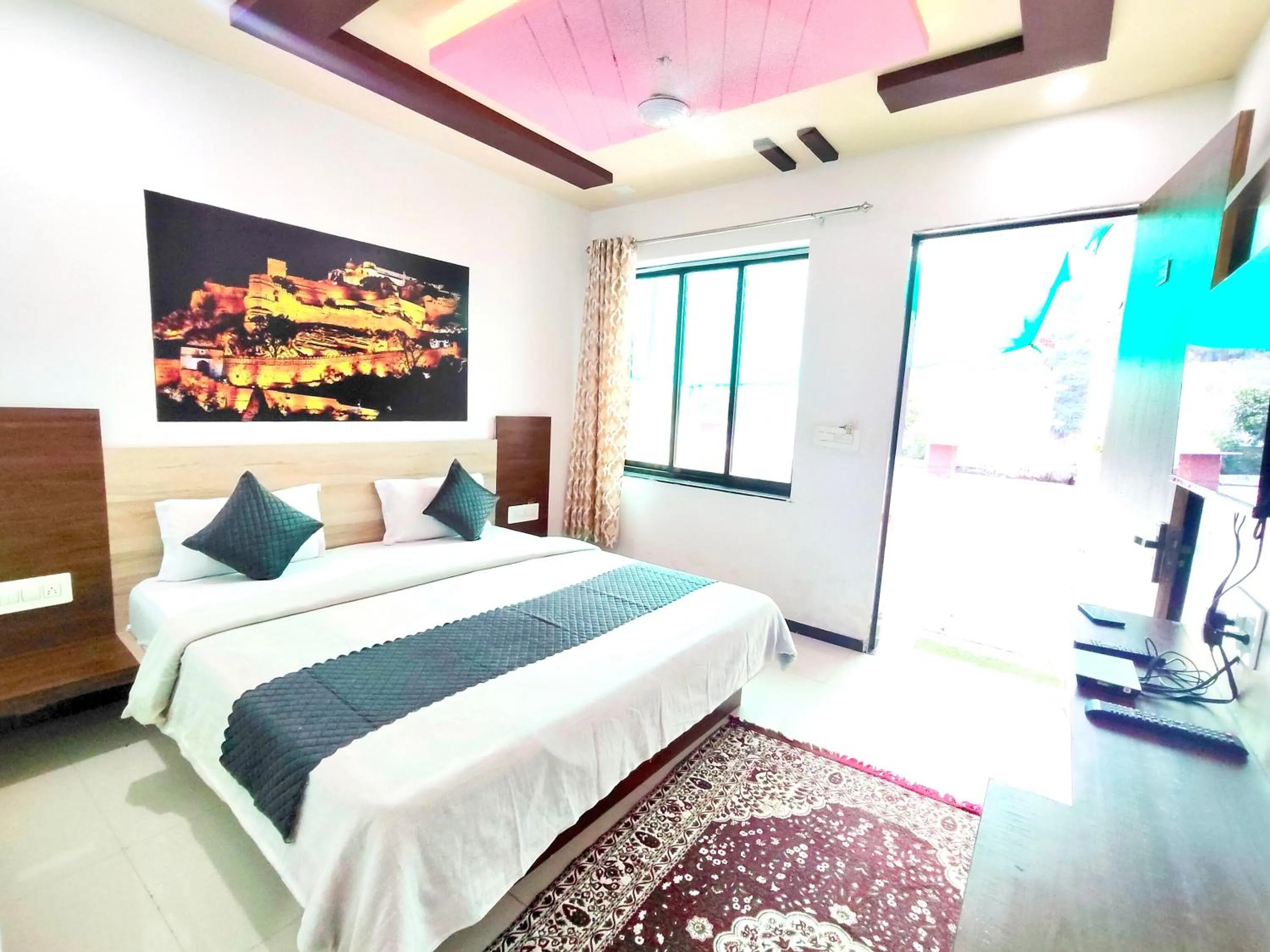 Bedroom, Bed in The Jaigarh Palace Kumbhalgarh