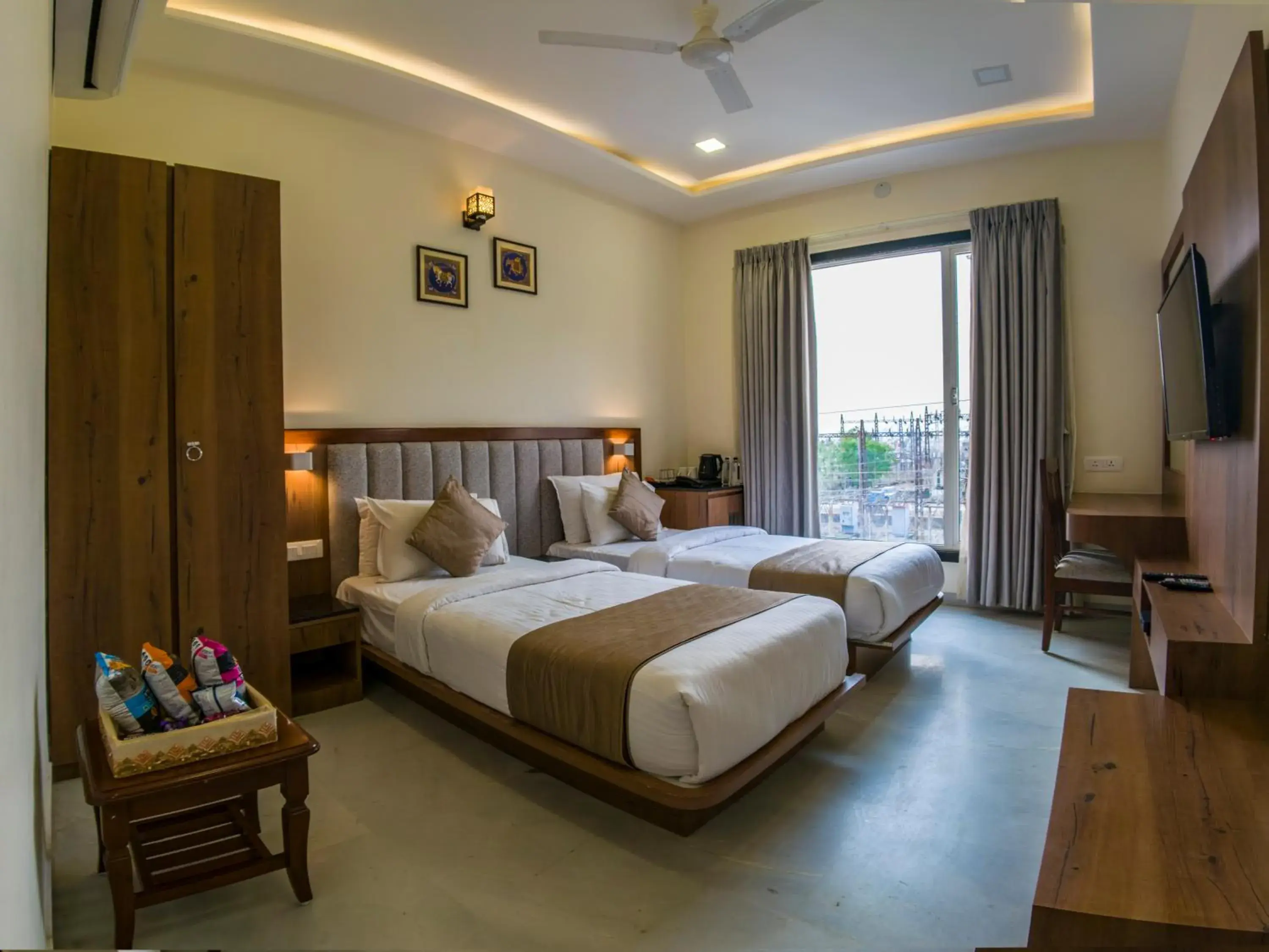 View (from property/room), Bed in RABBIT RATNAM -By Udaipur Hotels View (from property/room), Bed in RABBIT RATNAM -By Udaipur Hotels