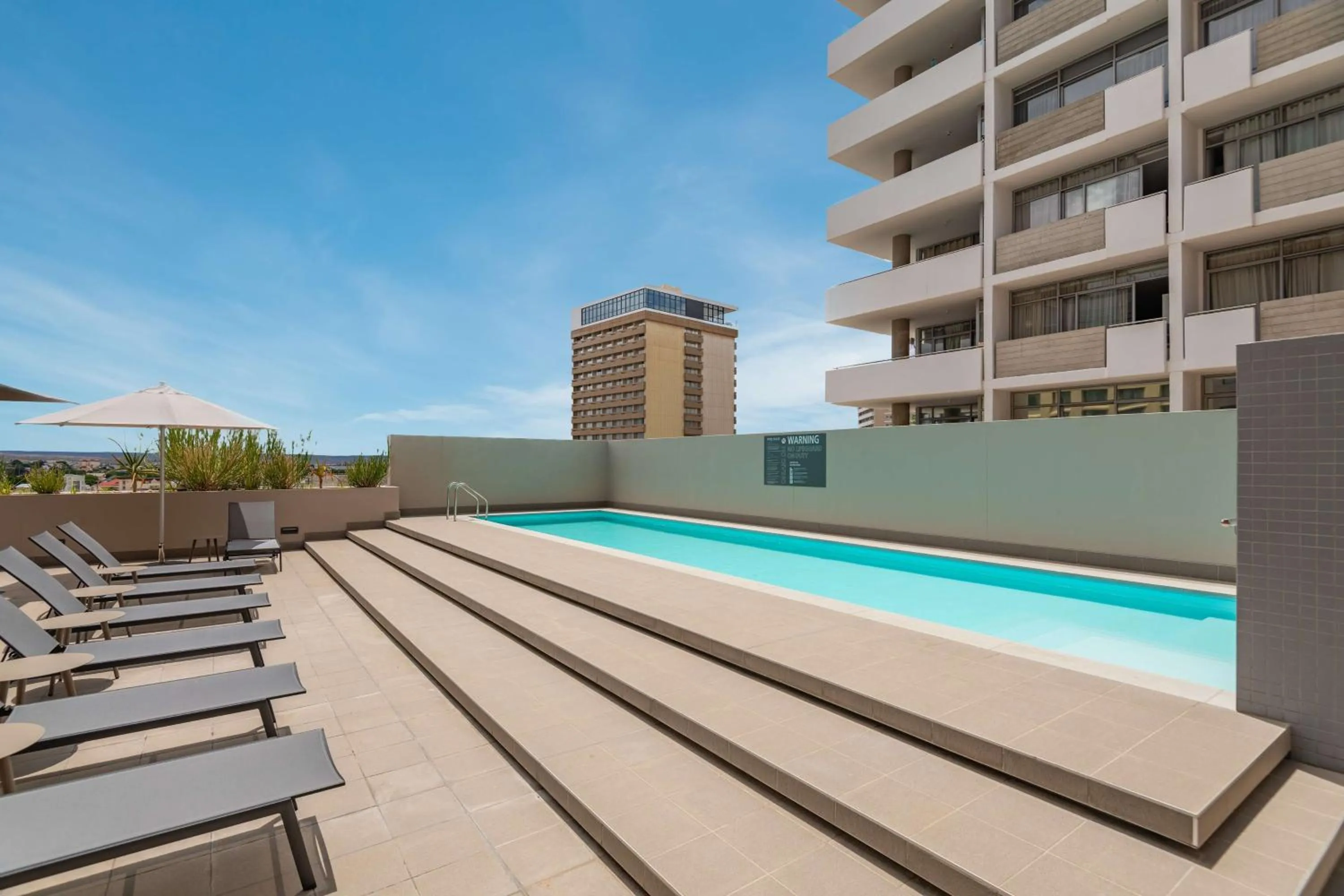 Pool view in Hilton Garden Inn Windhoek