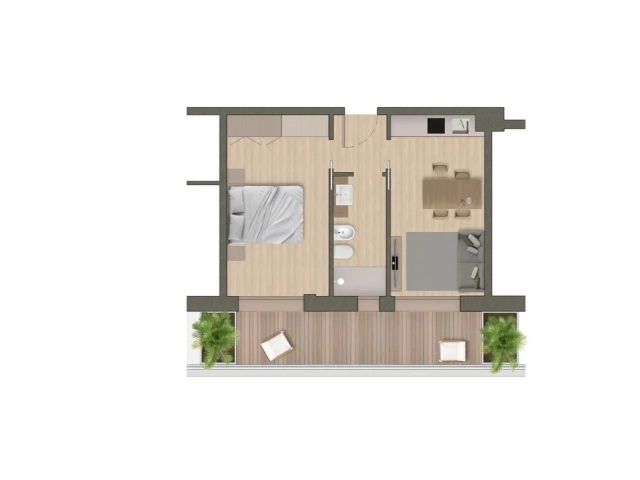 Balcony/Terrace in Hotel Paris Resort