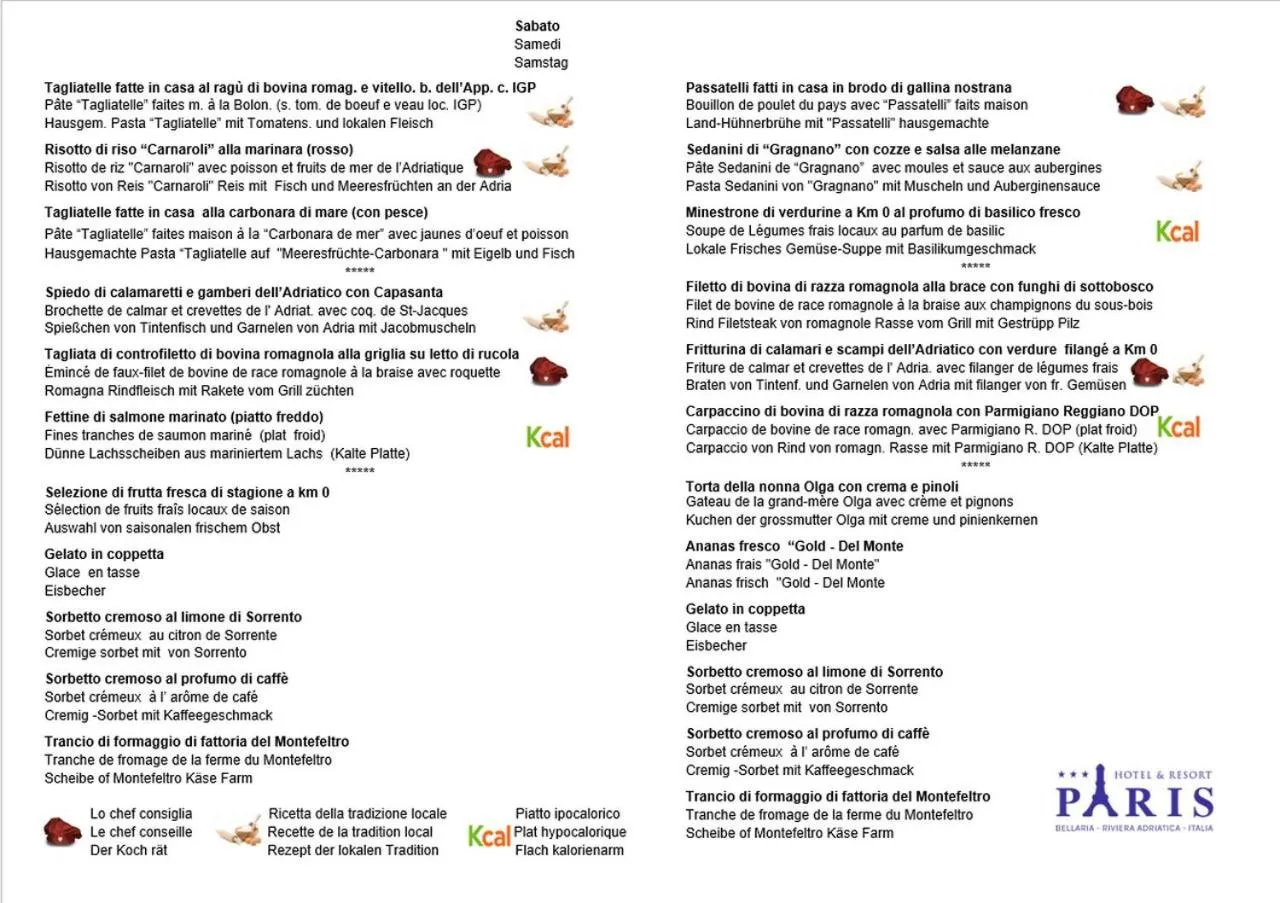 Restaurant/places to eat in Hotel Paris Resort