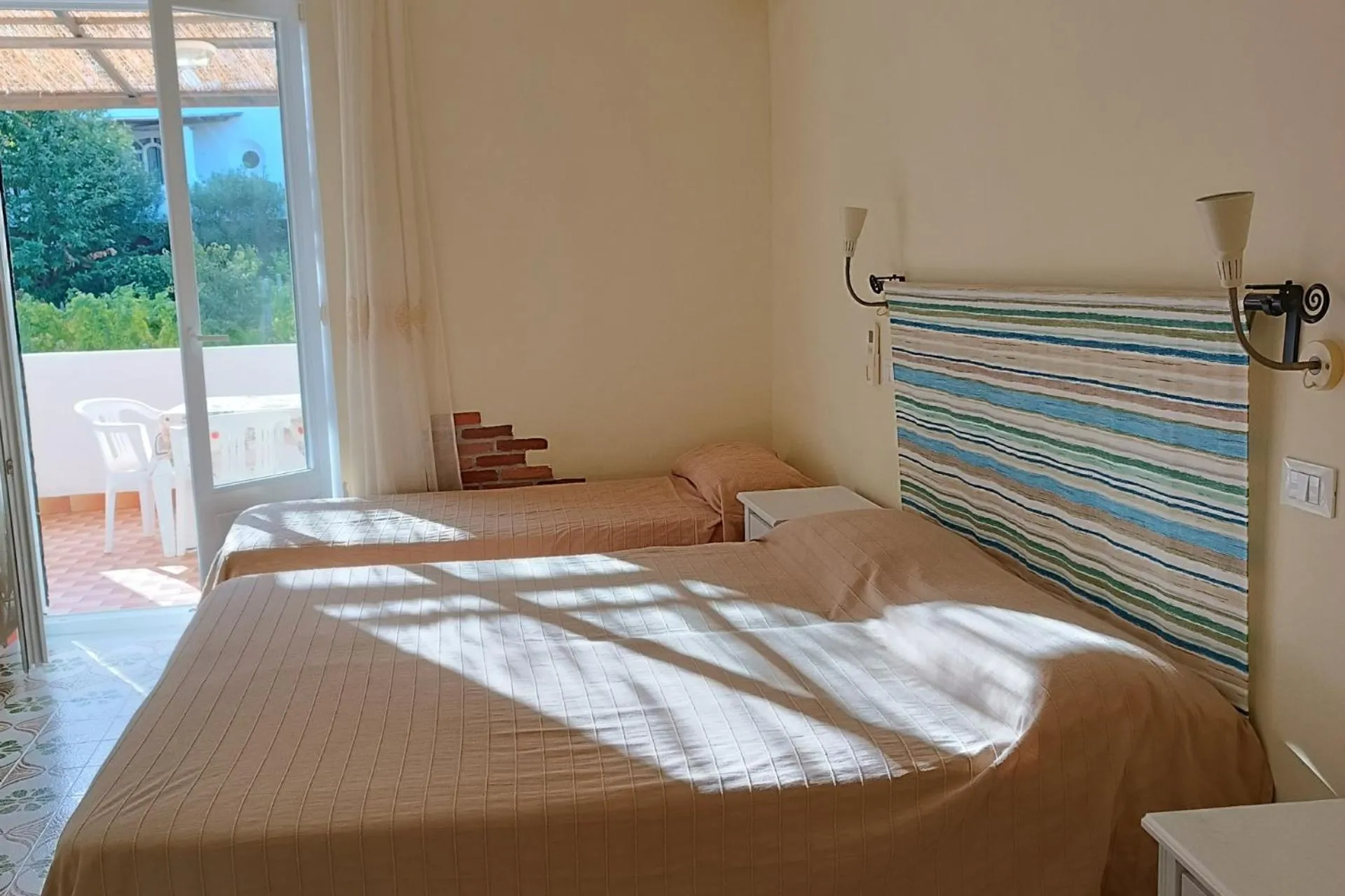 Balcony/Terrace, Bed in Villa Olivia Residence Ischia - Monolocali e Bilocali nel Verde con Piscine e Vista Mare