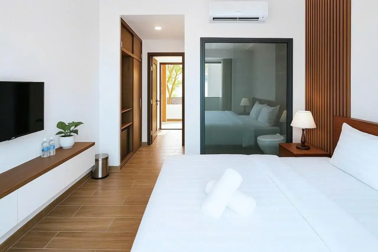 Queen Room with Garden View in Nam Hội An Hotel - Near Vinpearl Nam Hội An Queen Room with Garden View in Nam Hội An Hotel - Near Vinpearl Nam Hội An