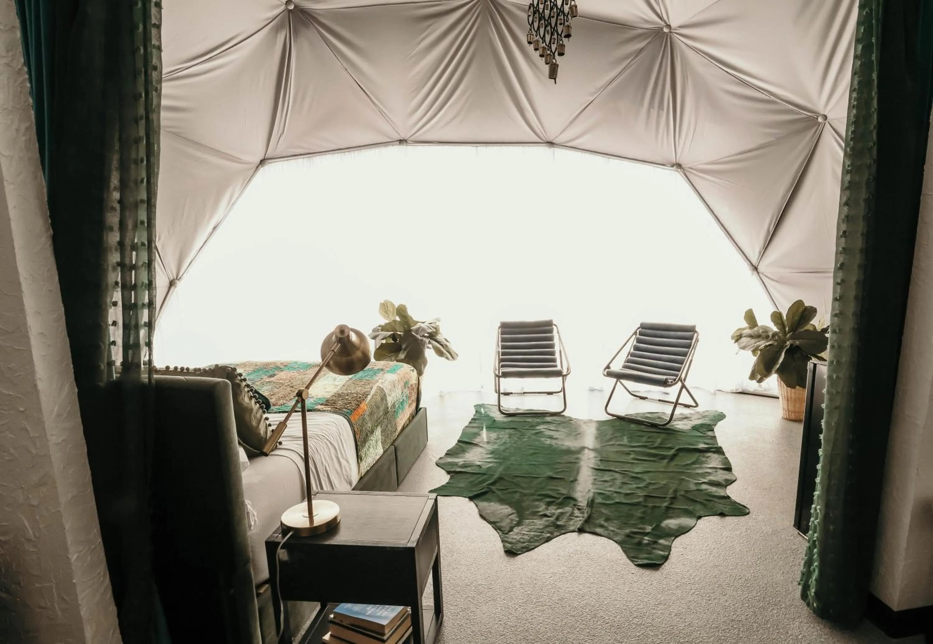 Seating area in DayDreamer Domes