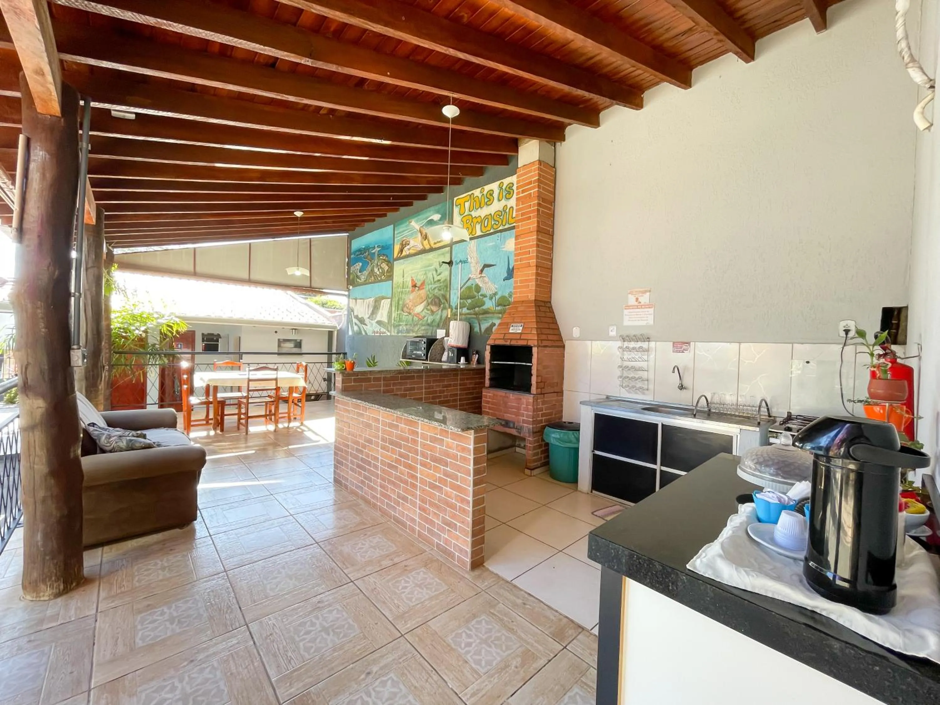 BBQ facilities in Pousada Papaya - Bonito