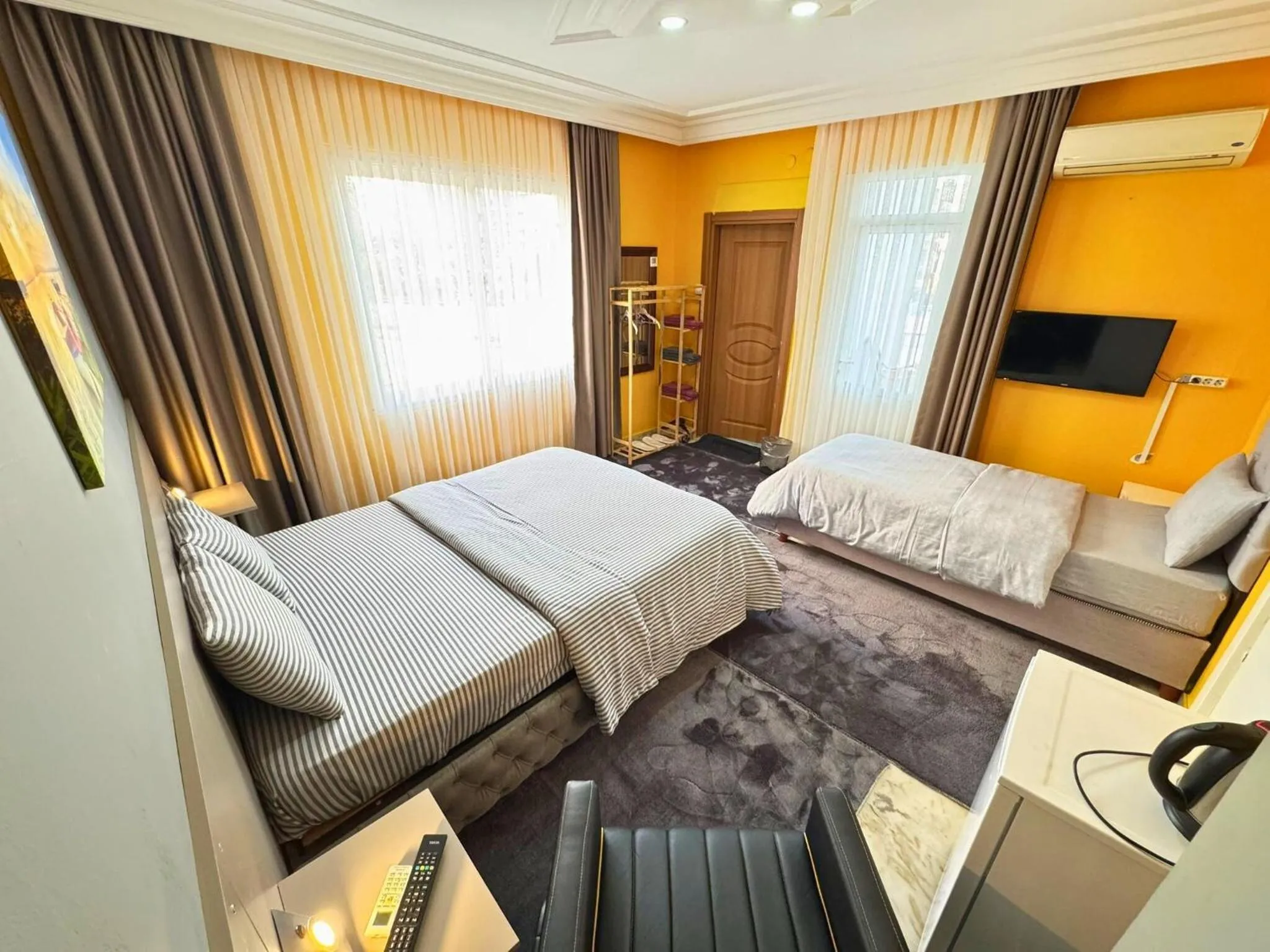 Bedroom, Bed in Grond Konaklama Mersin