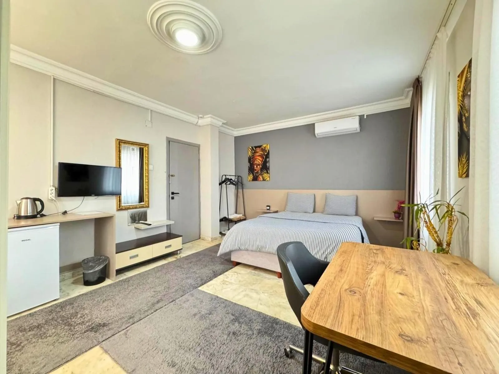 Bedroom, Bed in Grond Konaklama Mersin