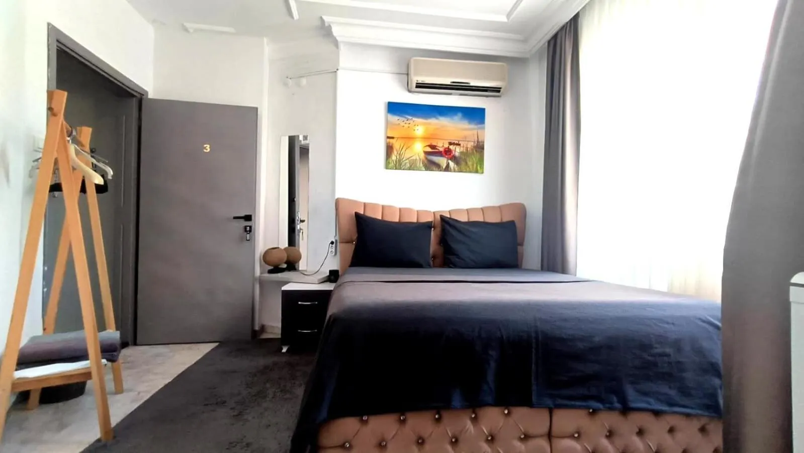 Bedroom, Bed in Grond Konaklama Mersin