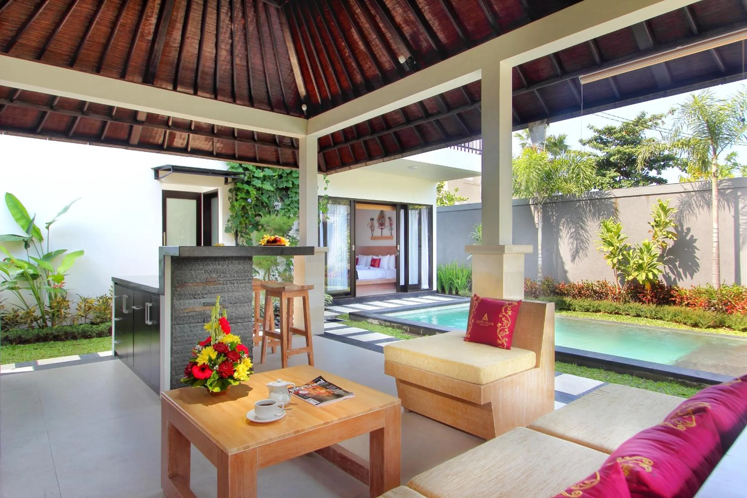 Communal lounge/ TV room in Agata Villas Seminyak