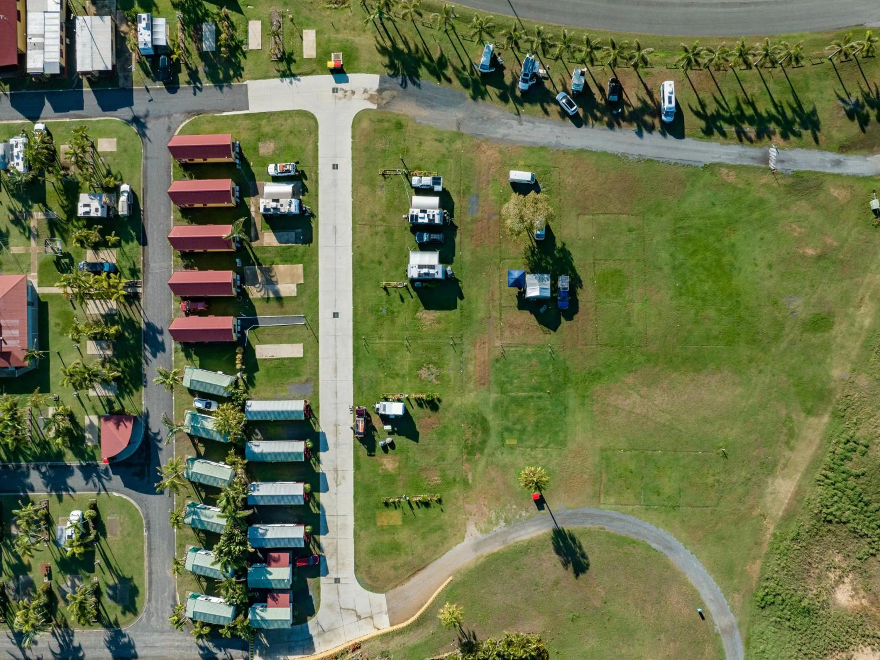 Bird's eye view in NRMA Capricorn Yeppoon Holiday Park