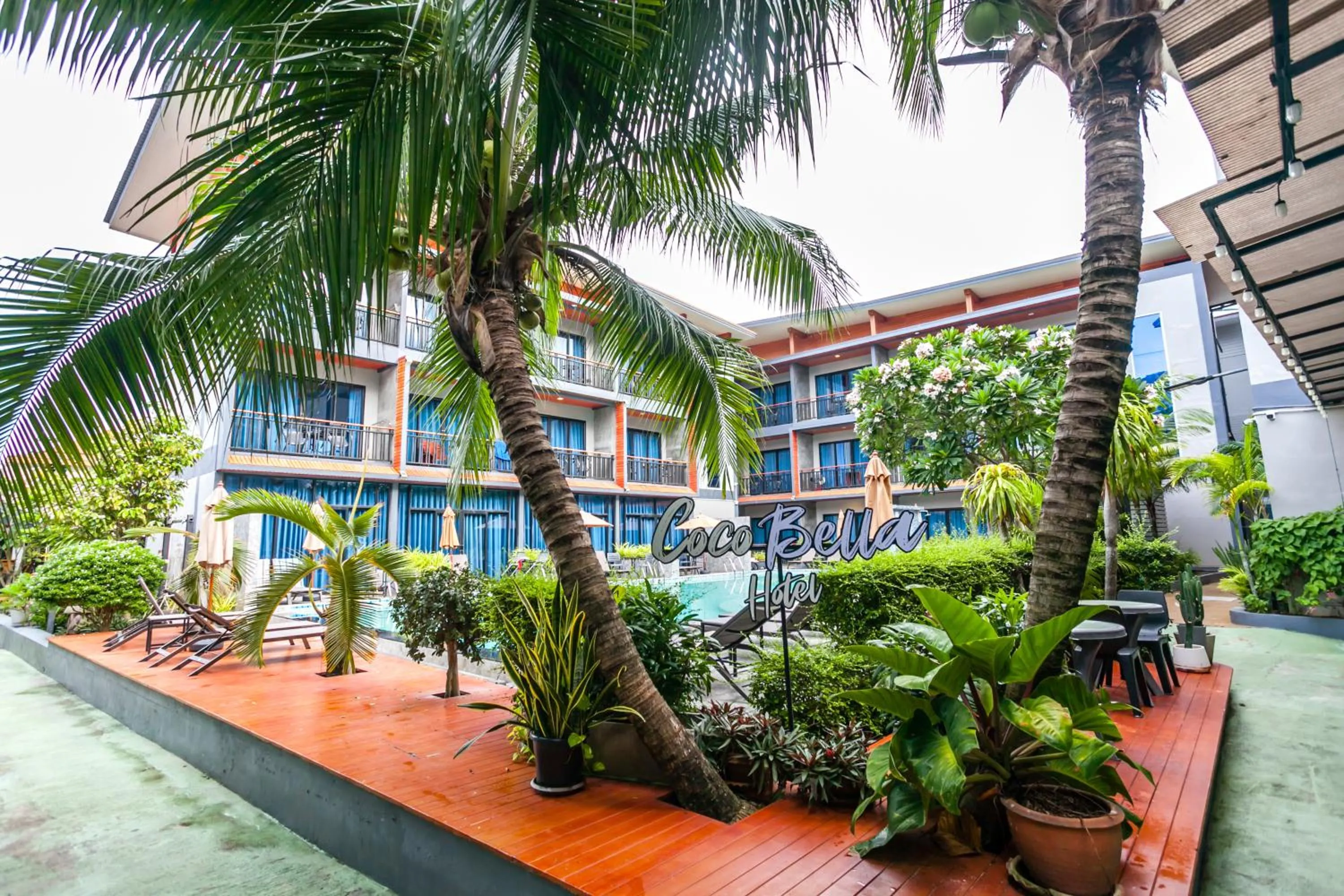 Pool view in Coco Bella Hotel