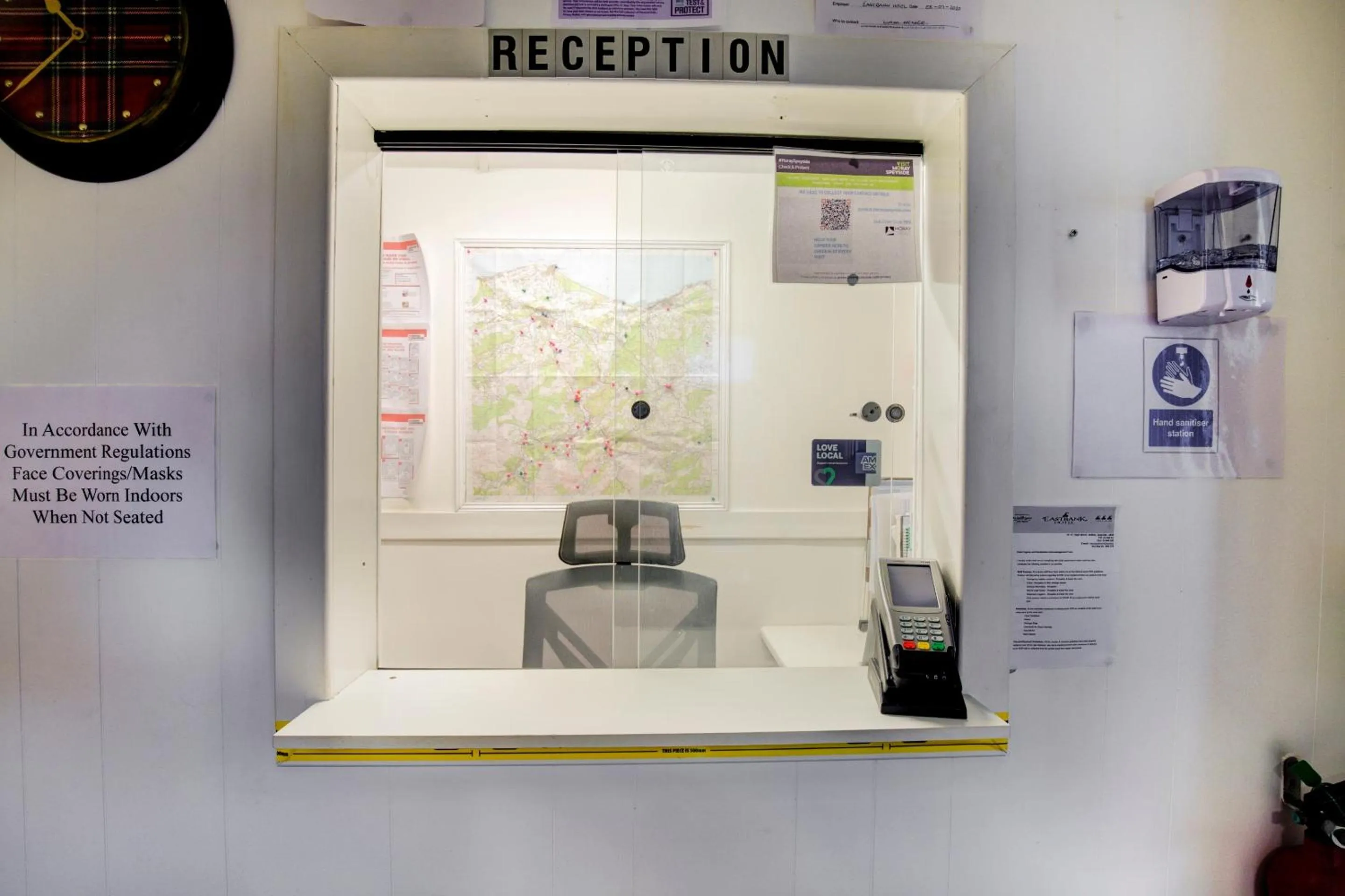 Lobby or reception in OYO Eastbank Hotel, Speyside Scotland