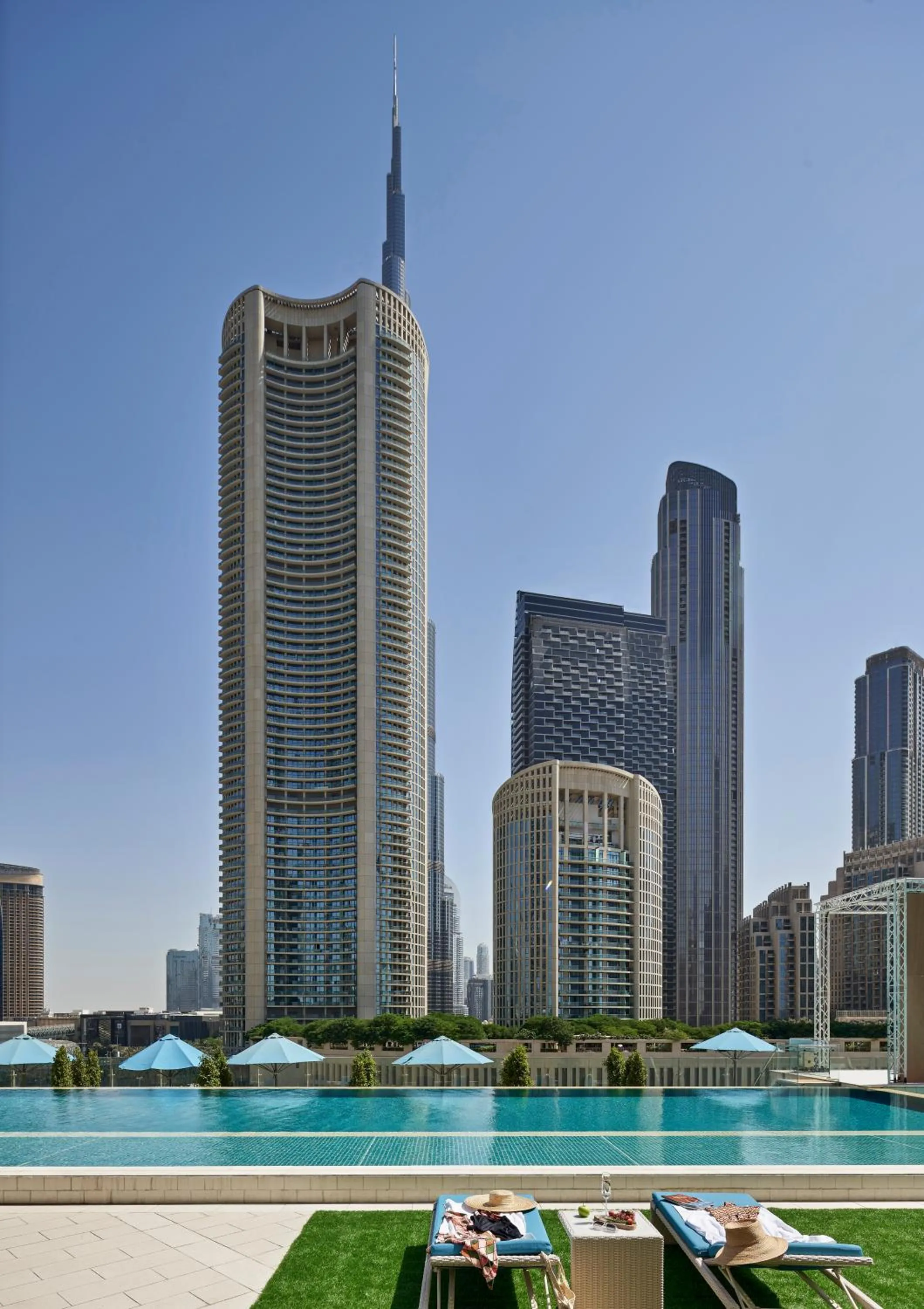 Pool view in Sofitel Dubai Downtown