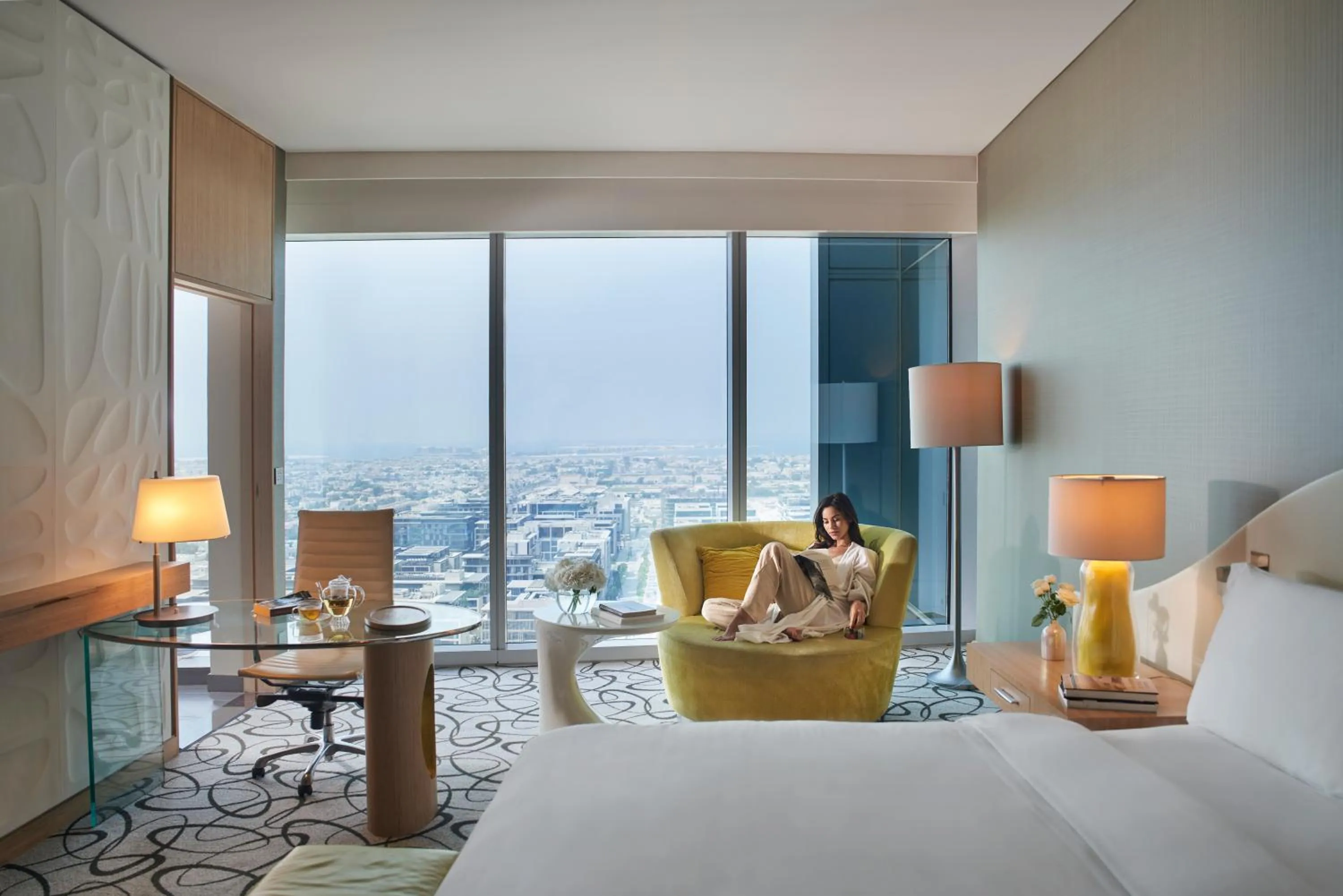 Photo of the whole room, Bed in Sofitel Dubai Downtown