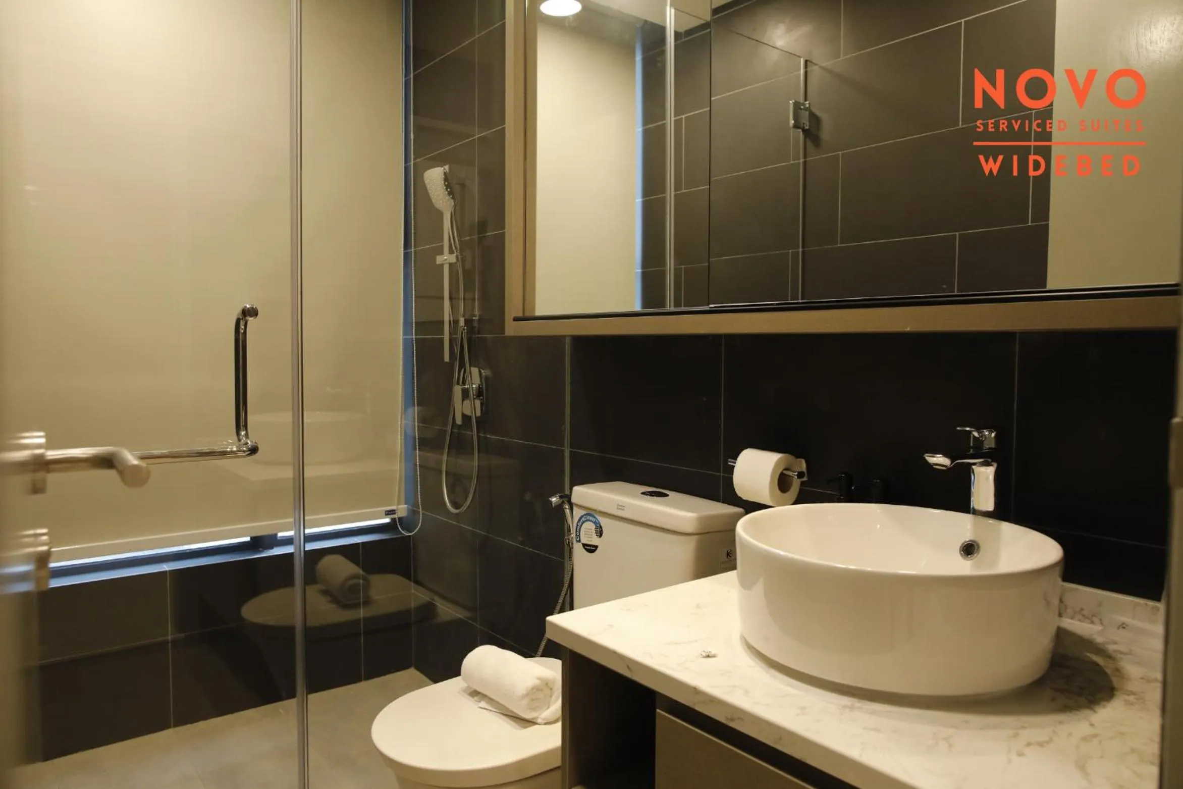 Shower in NOVO Serviced Suites by Widebed, Jalan Ampang, Gleneagles