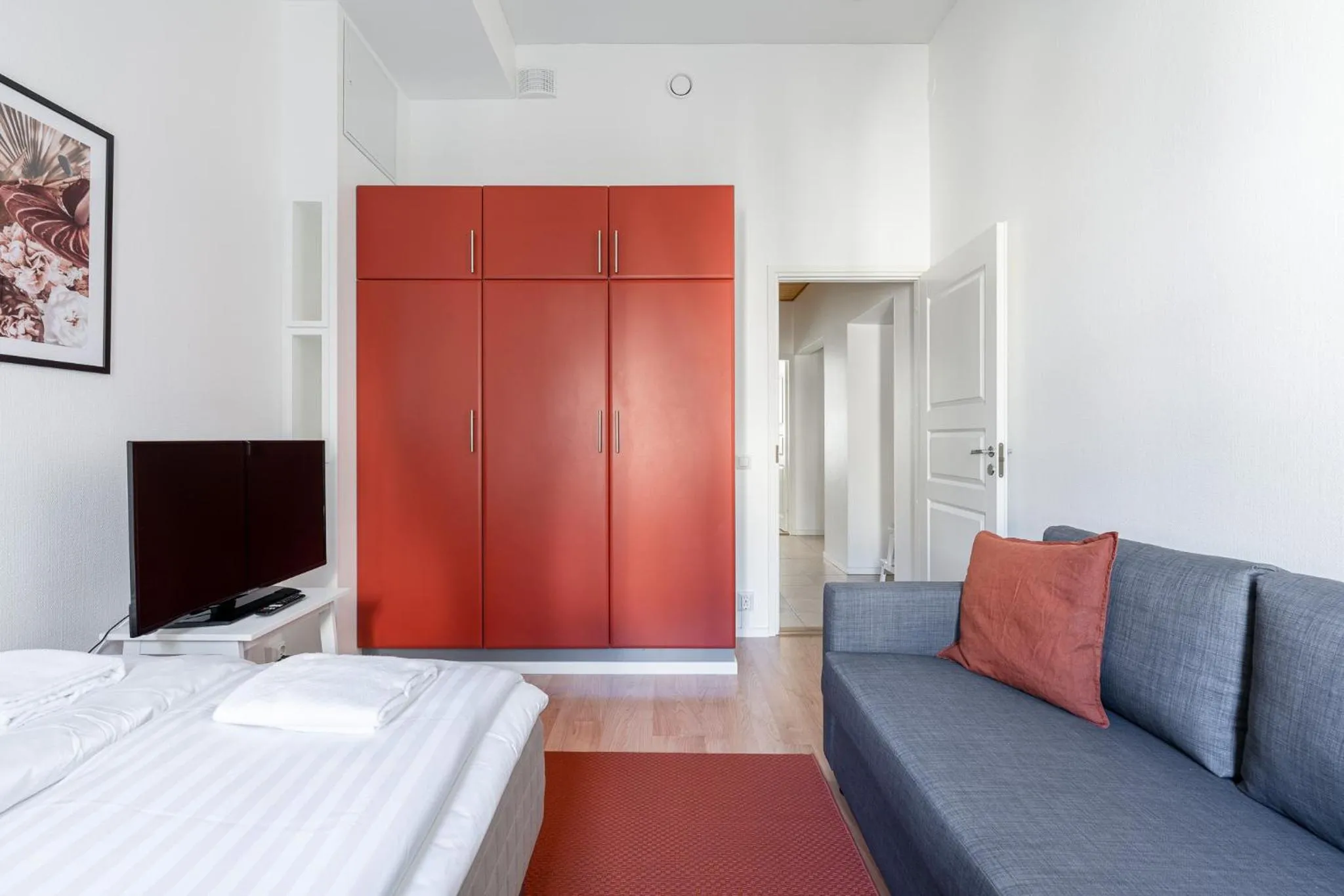 Bedroom, Bed in Historical 3BR Downtown Apartment with Sauna