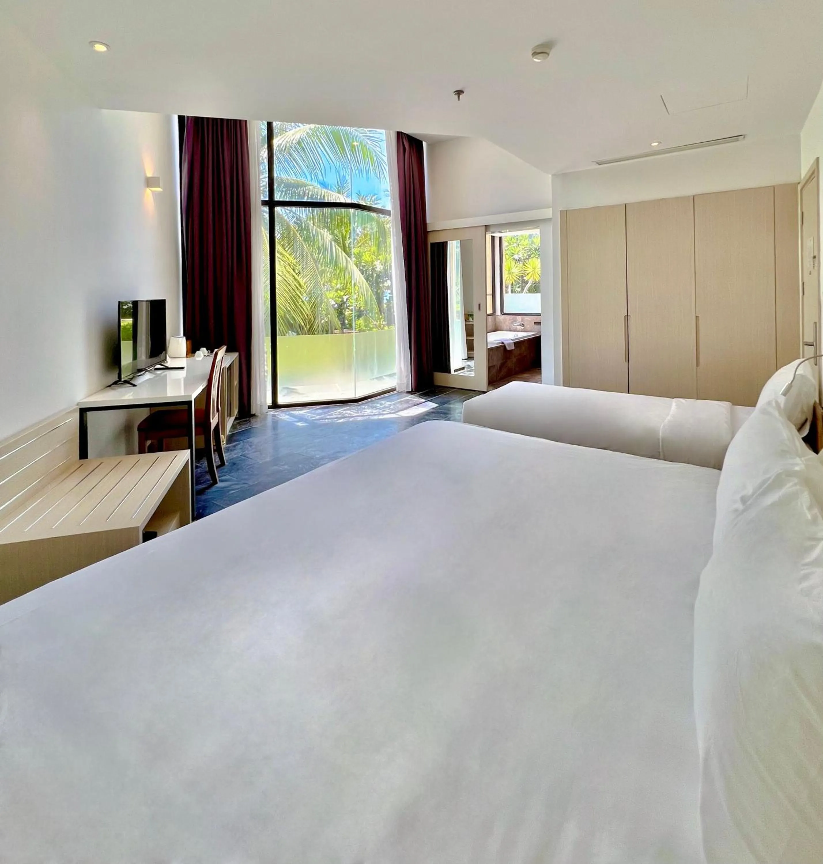 Bed in Temple Da Nang Resort