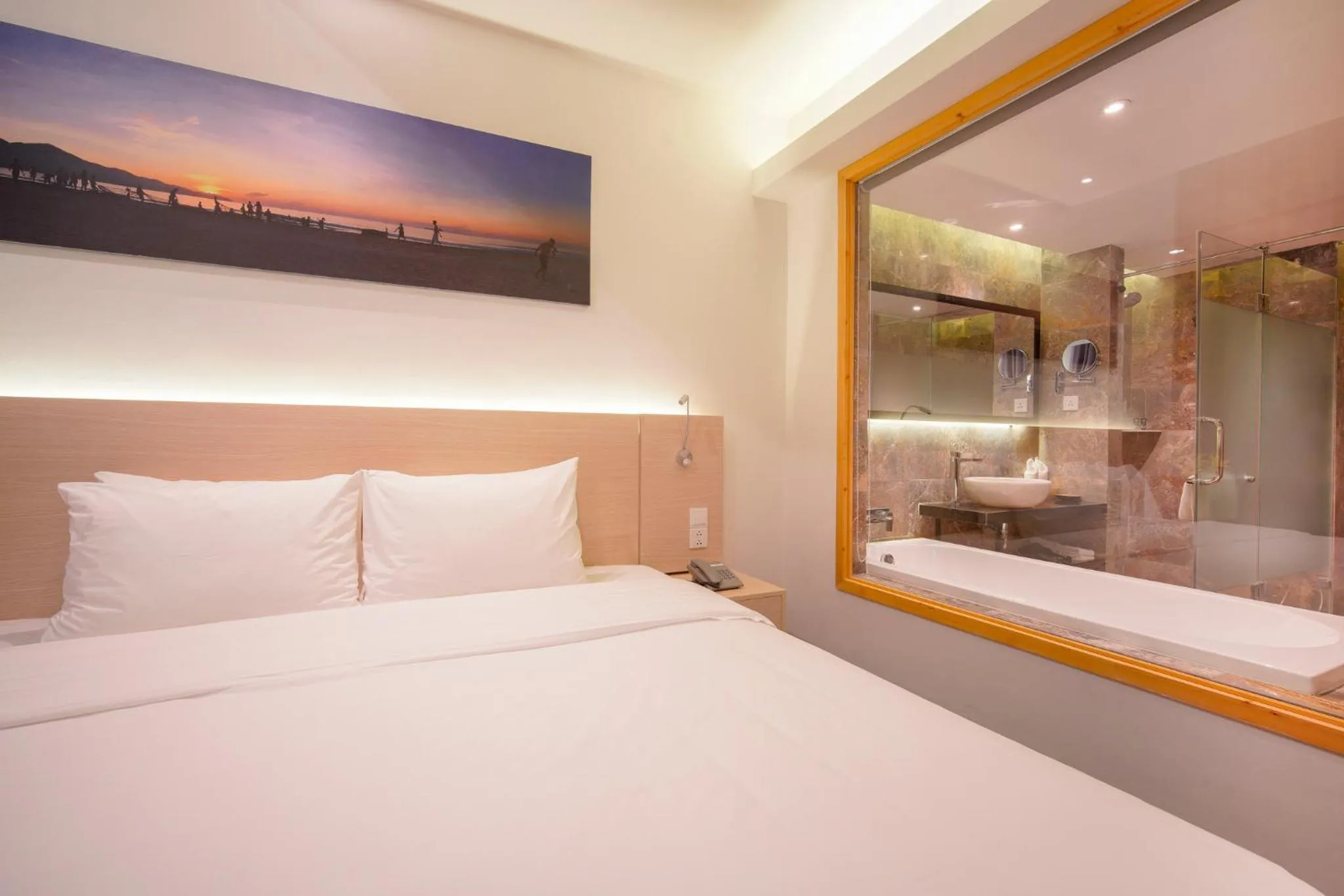 Bed in Temple Da Nang Resort