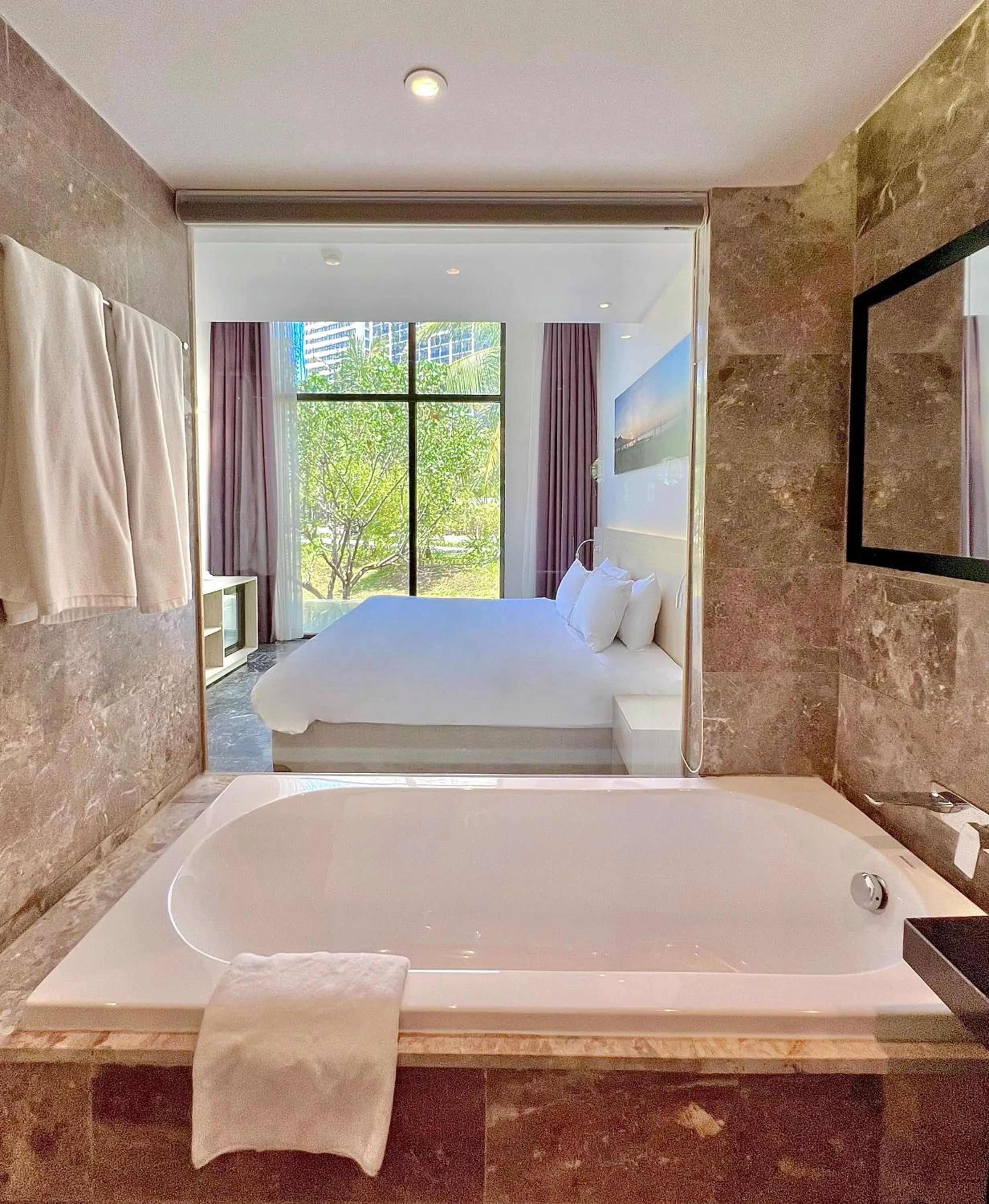 Bed in Temple Da Nang Resort