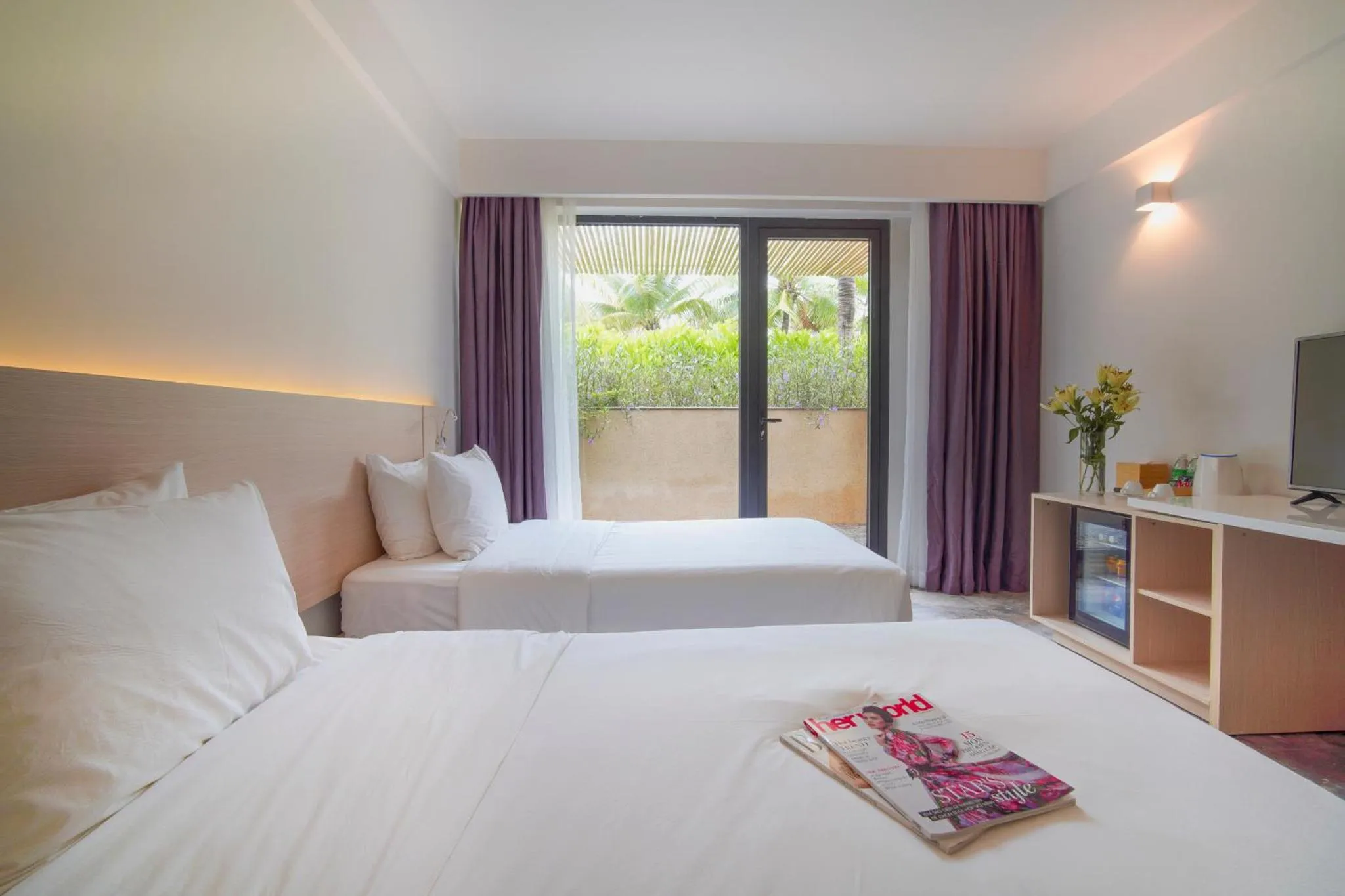 Bed in Temple Da Nang Resort