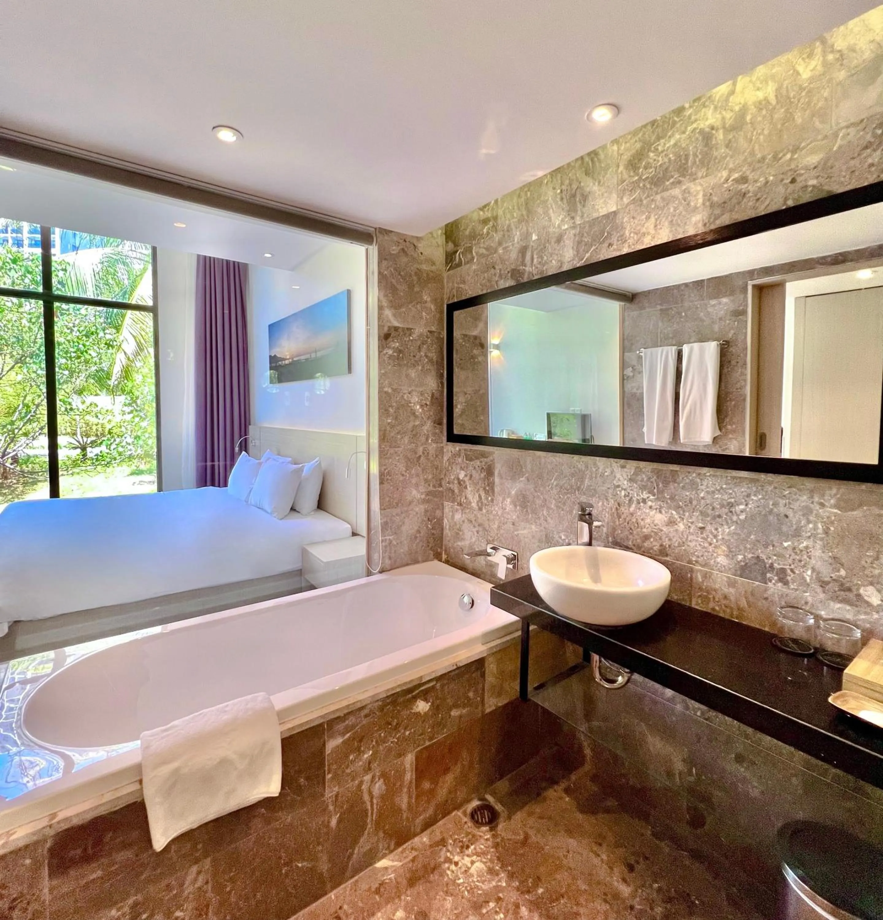 Bed in Temple Da Nang Resort