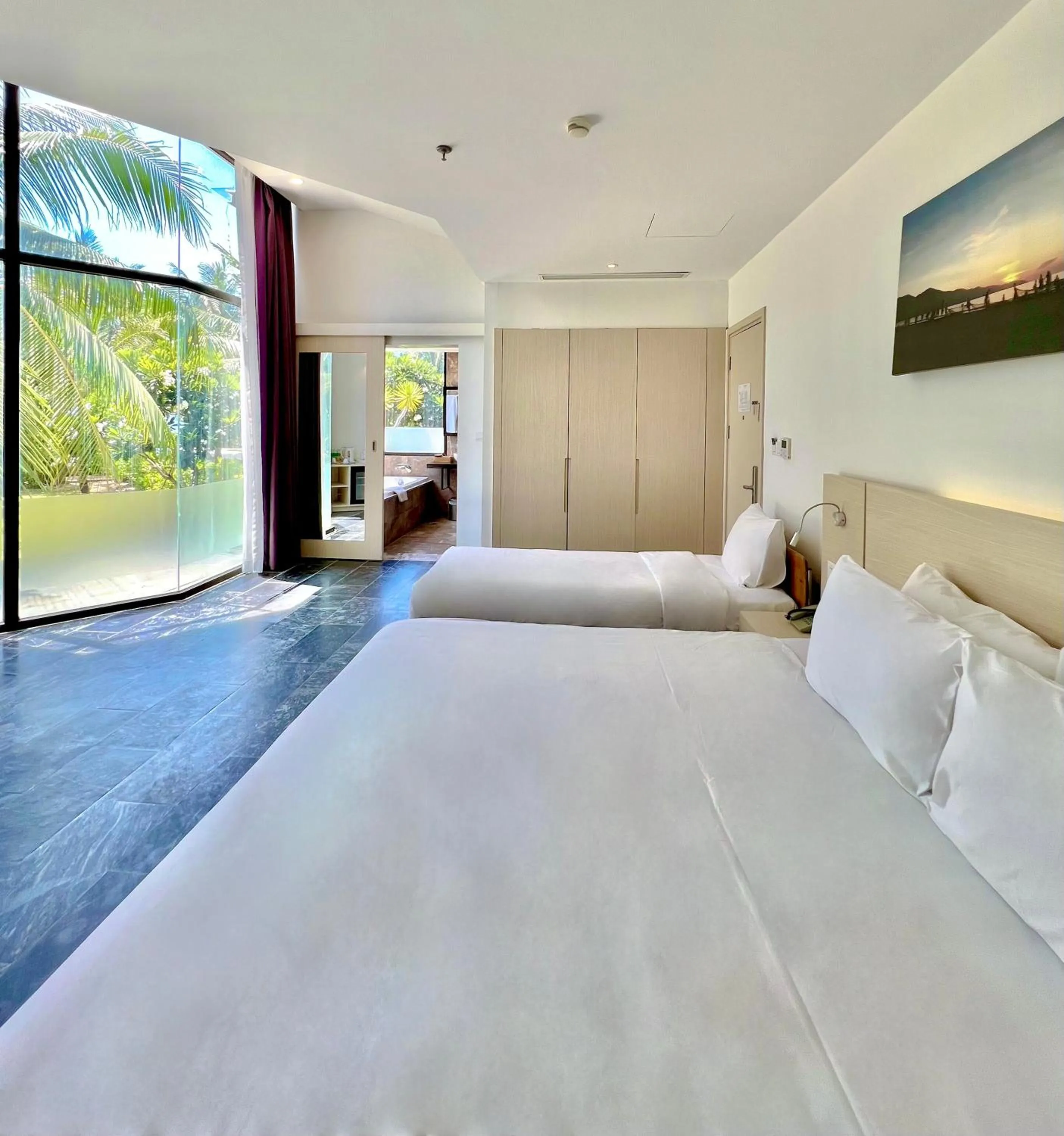 Bed in Temple Da Nang Resort