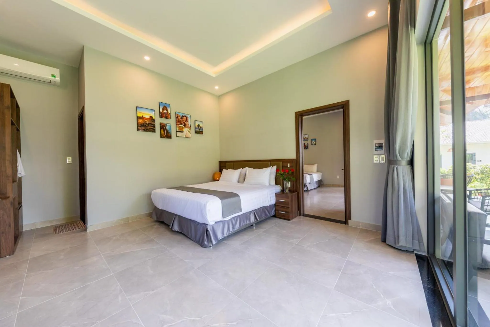 Bed in Emerald Garden Retreat