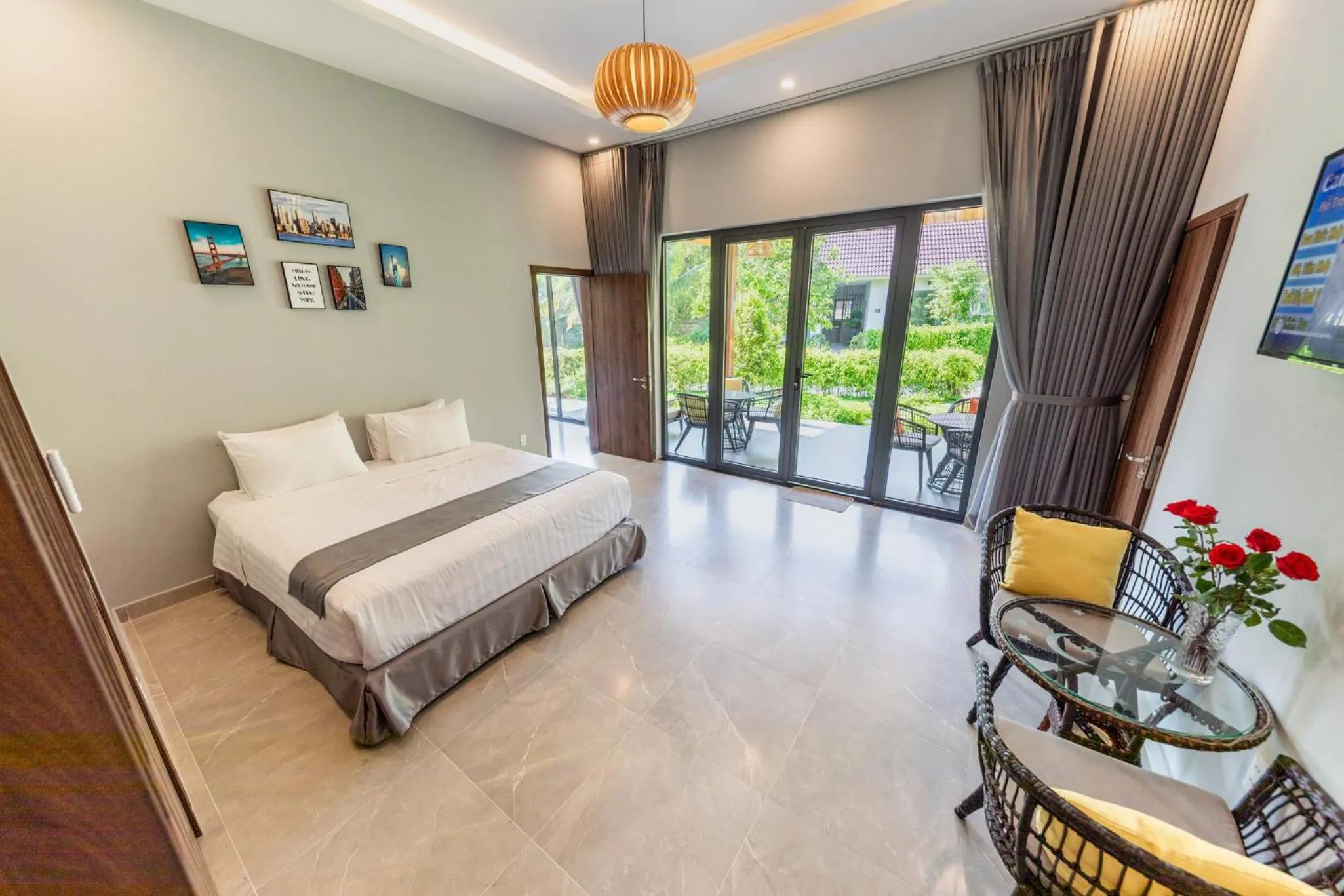 Bed in Emerald Garden Retreat