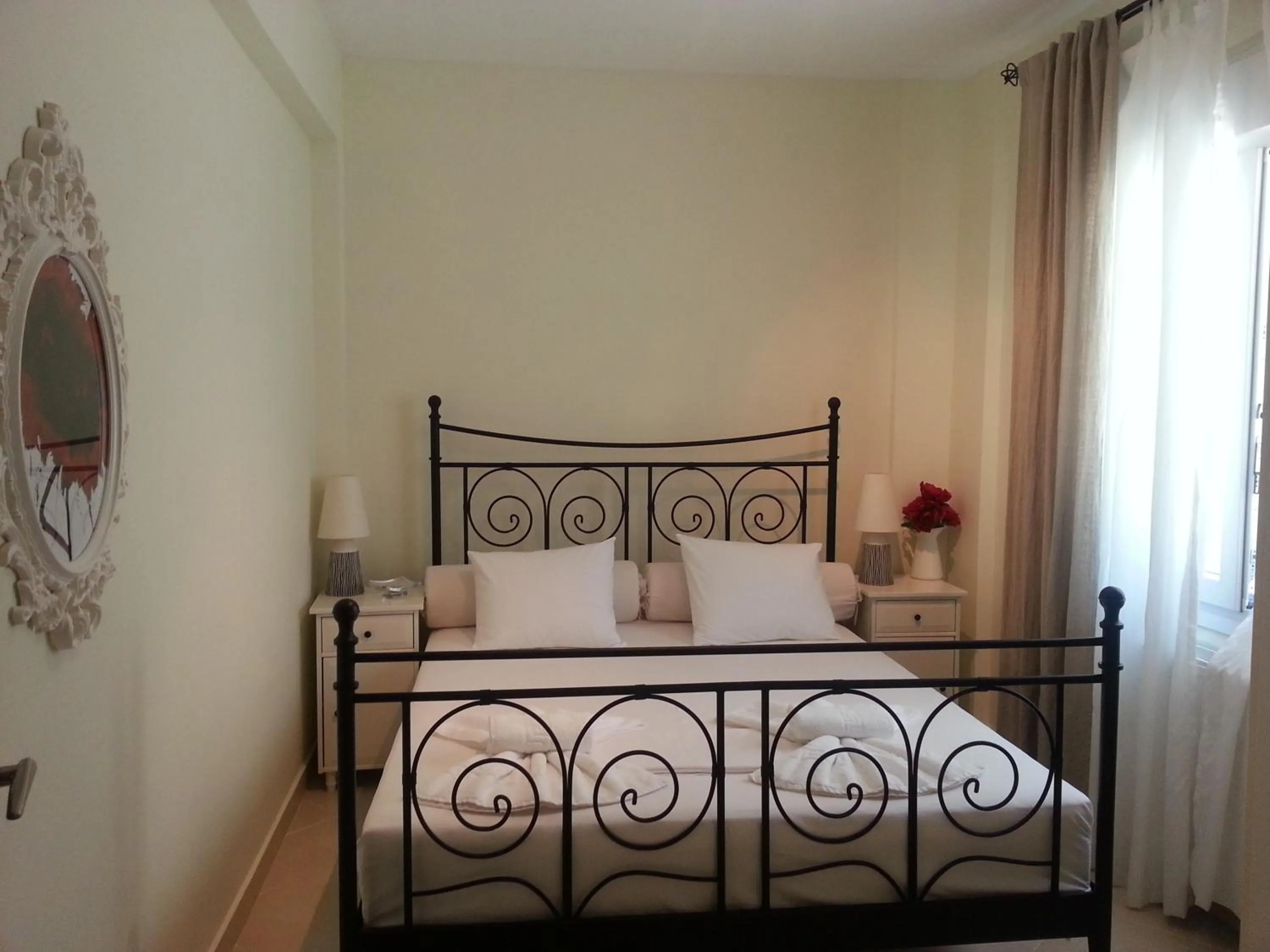 Bedroom, Bed in Villa Anna Maria Kriopigi Private Pool & Sea View 5 Bedrooms