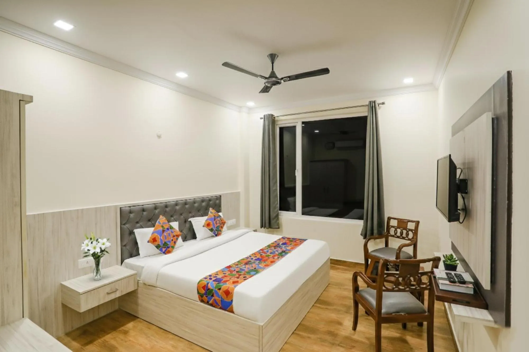 Bed in FabHotel Trijal Inn