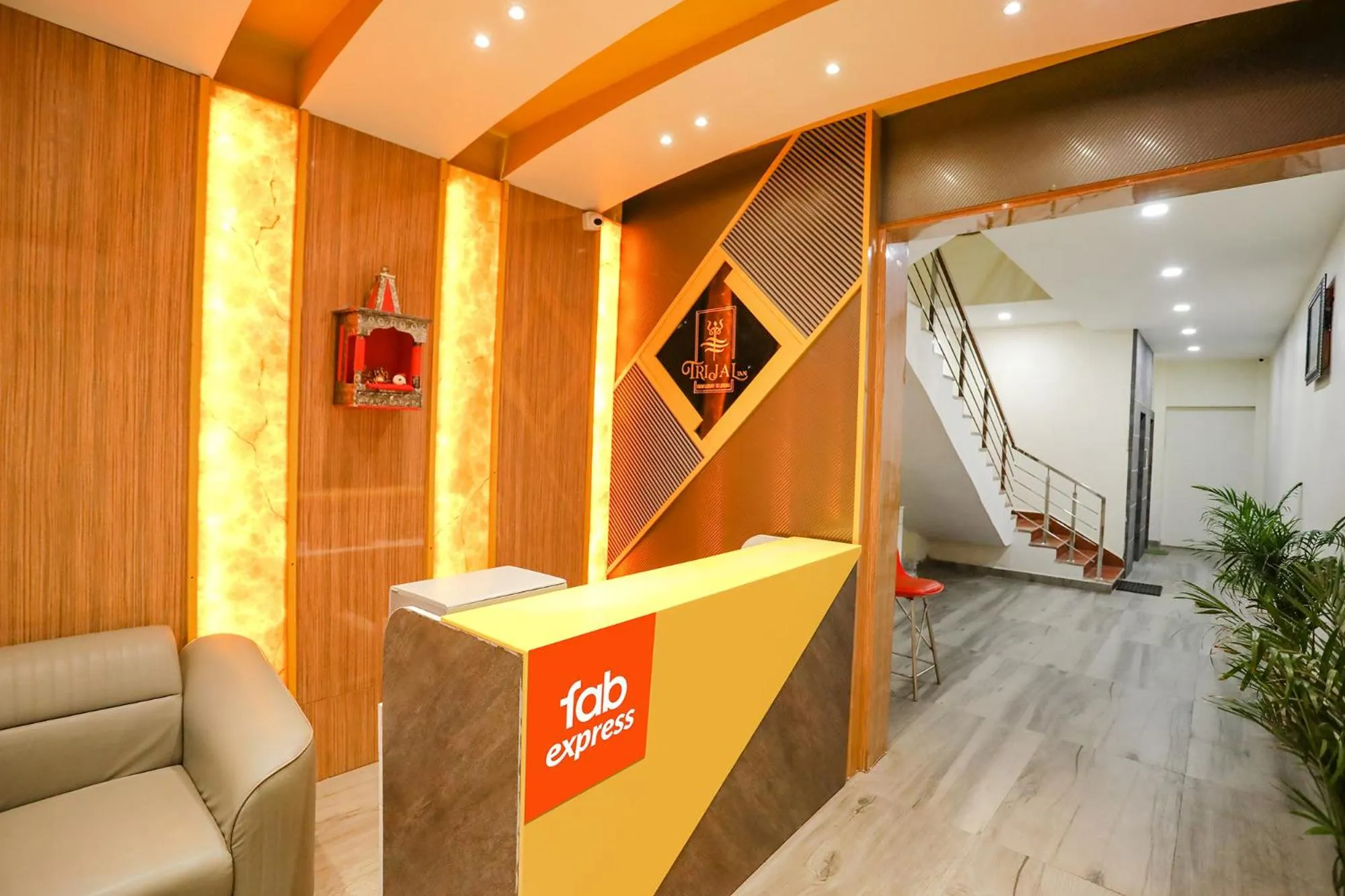 Lobby or reception in FabHotel Trijal Inn