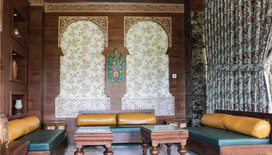 Seating area in WelcomHeritage Grand, Srinagar