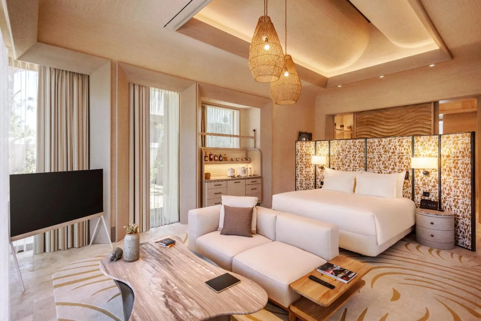 Communal lounge/ TV room, Bed in BIJAL