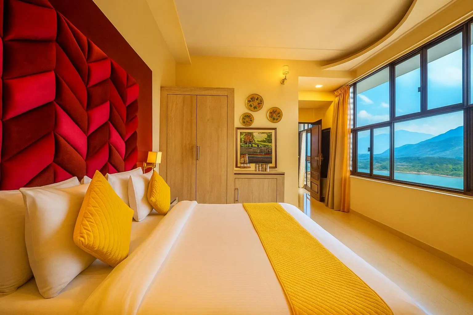 View (from property/room), Bed in The Neeraj Naturecure On Ganga