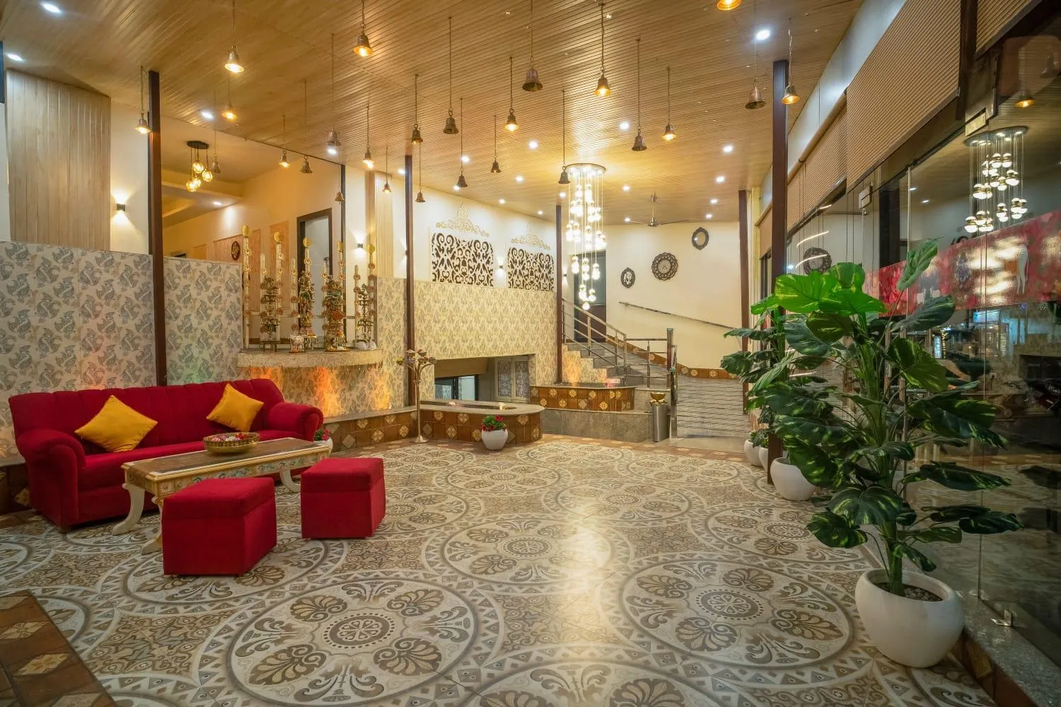 Living room in The Neeraj Naturecure On Ganga