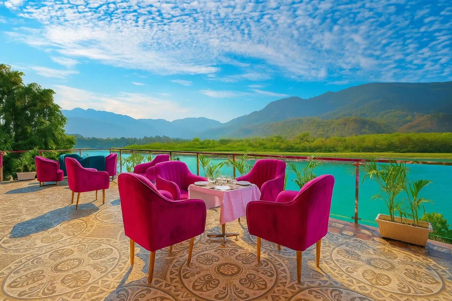 Patio in The Neeraj Naturecure On Ganga