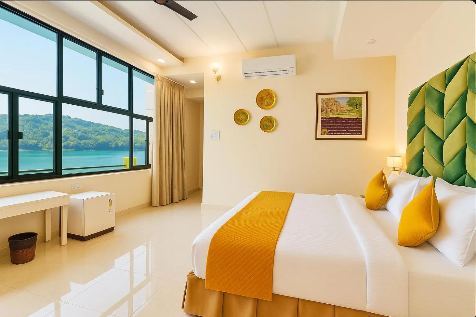 View (from property/room), Bed in The Neeraj Naturecure On Ganga