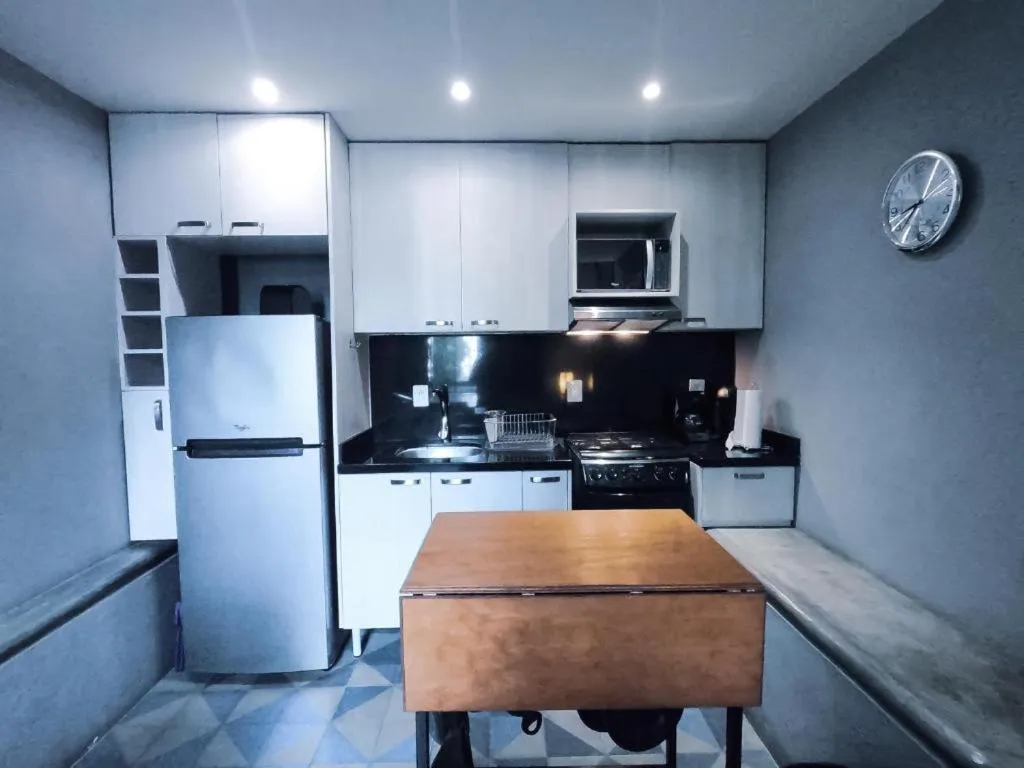 Kitchen or kitchenette in La Perla Hotel Boutique B&B