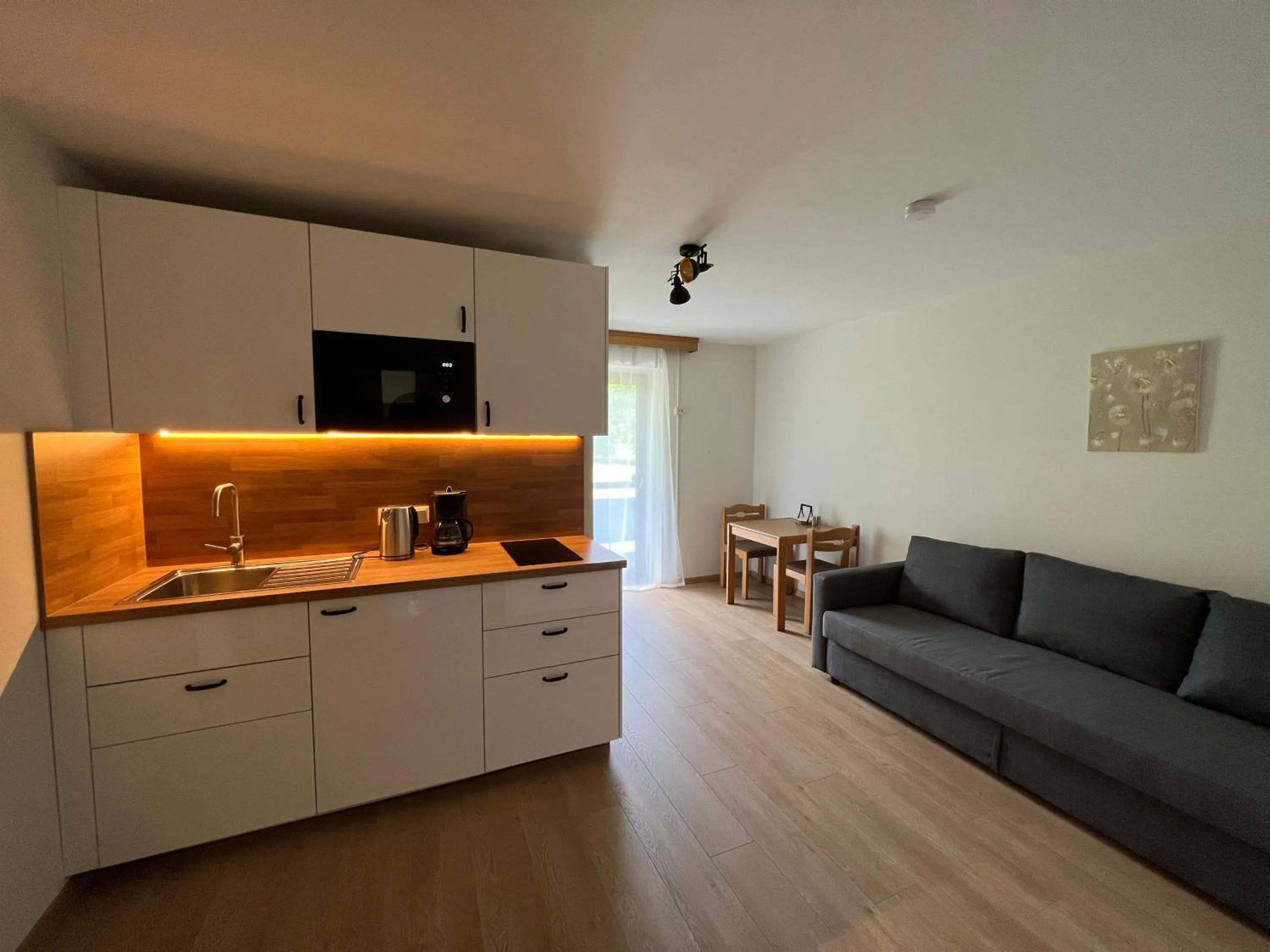 Kitchen or kitchenette in Aparthotel Hochfeld