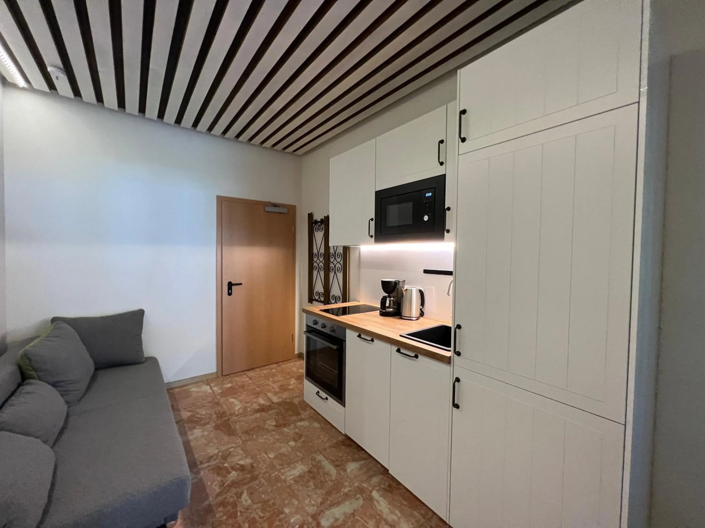 Kitchen or kitchenette in Aparthotel Hochfeld