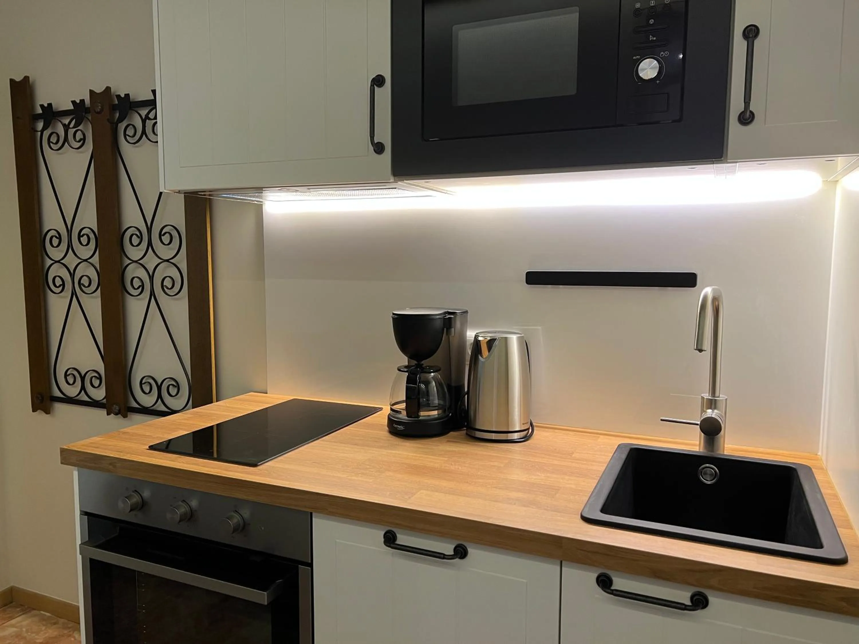 Kitchen or kitchenette in Aparthotel Hochfeld