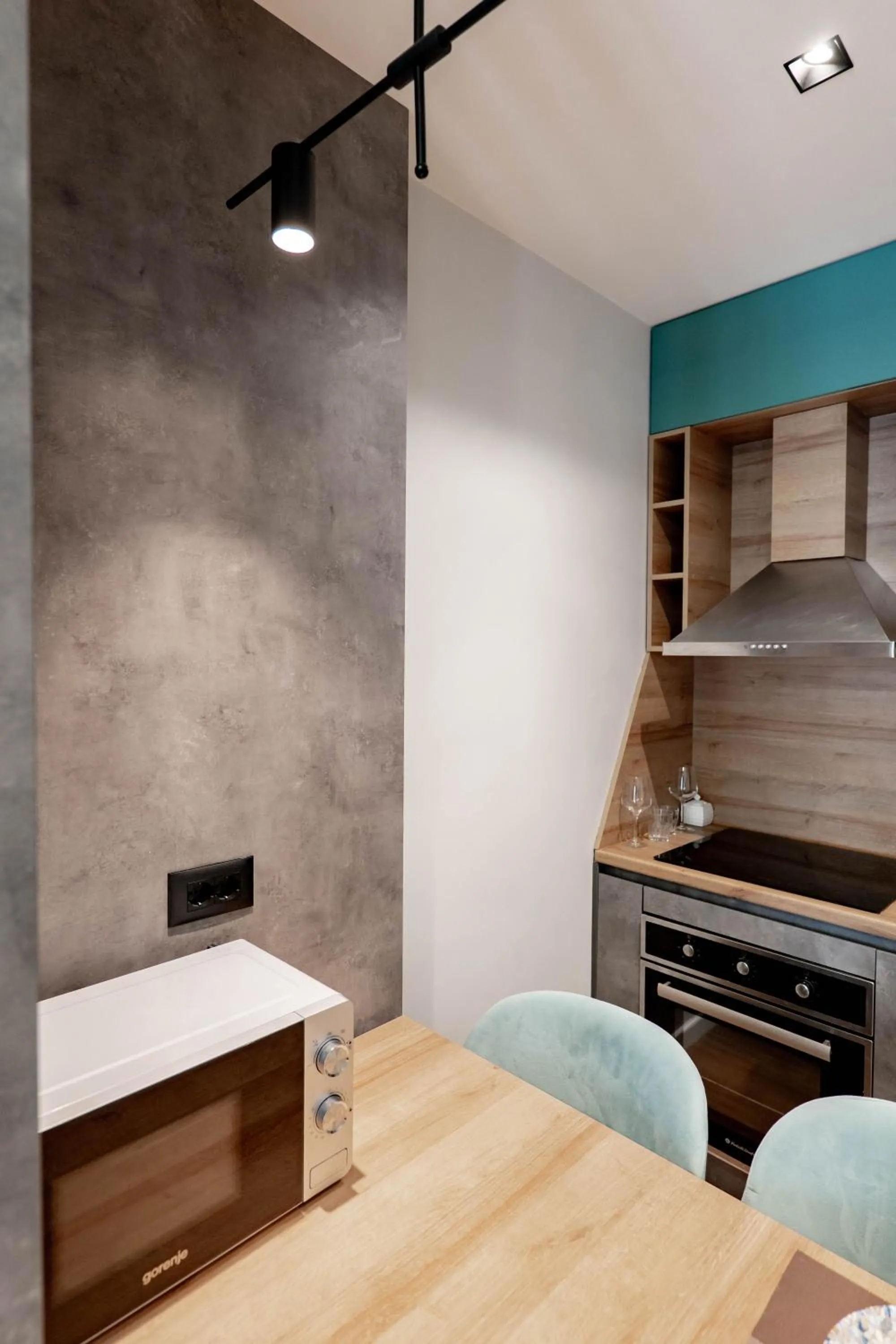 Kitchen or kitchenette in Agate Hotel Tirana
