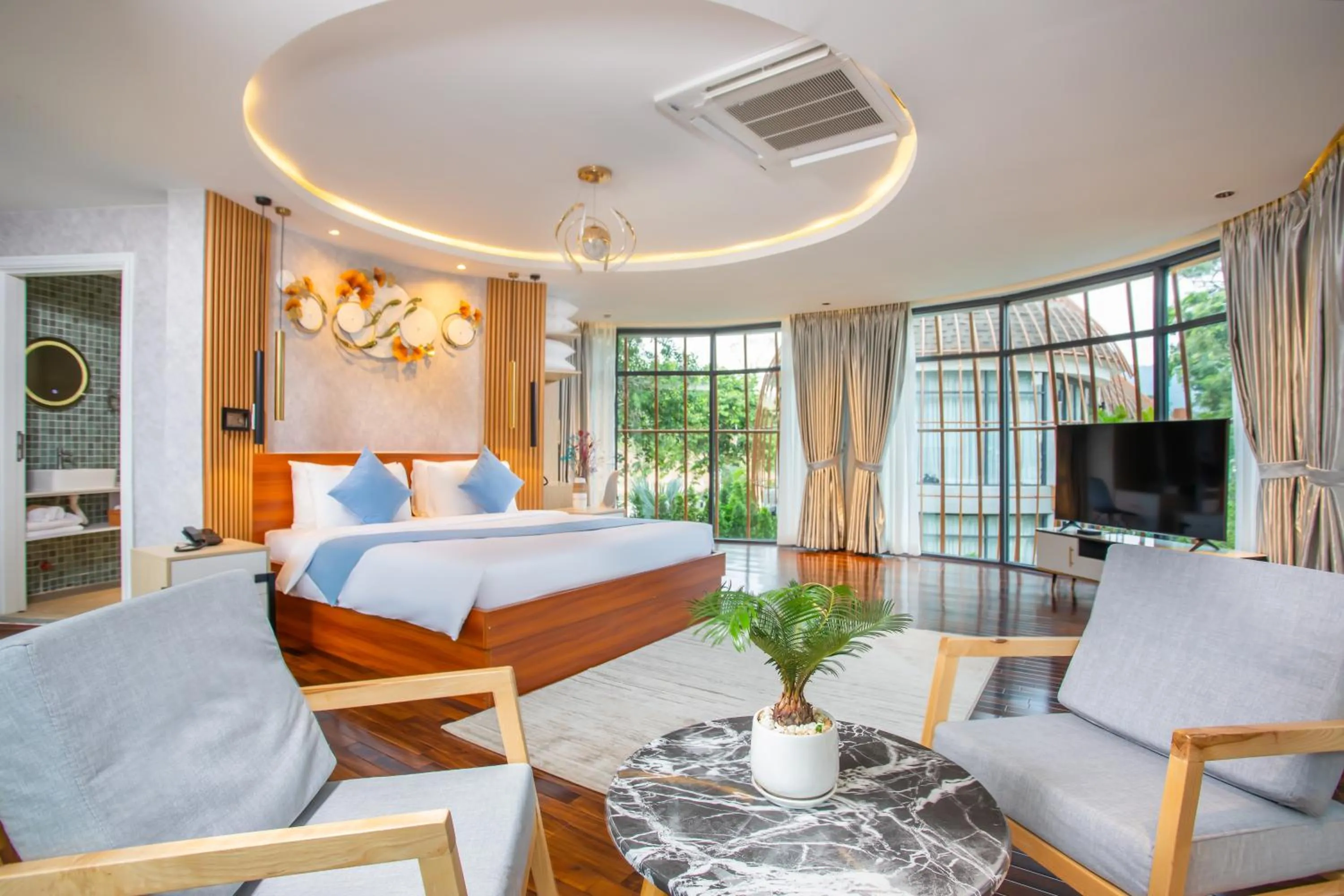 Bedroom, Bed in Bird Nest Villas by Mafiya