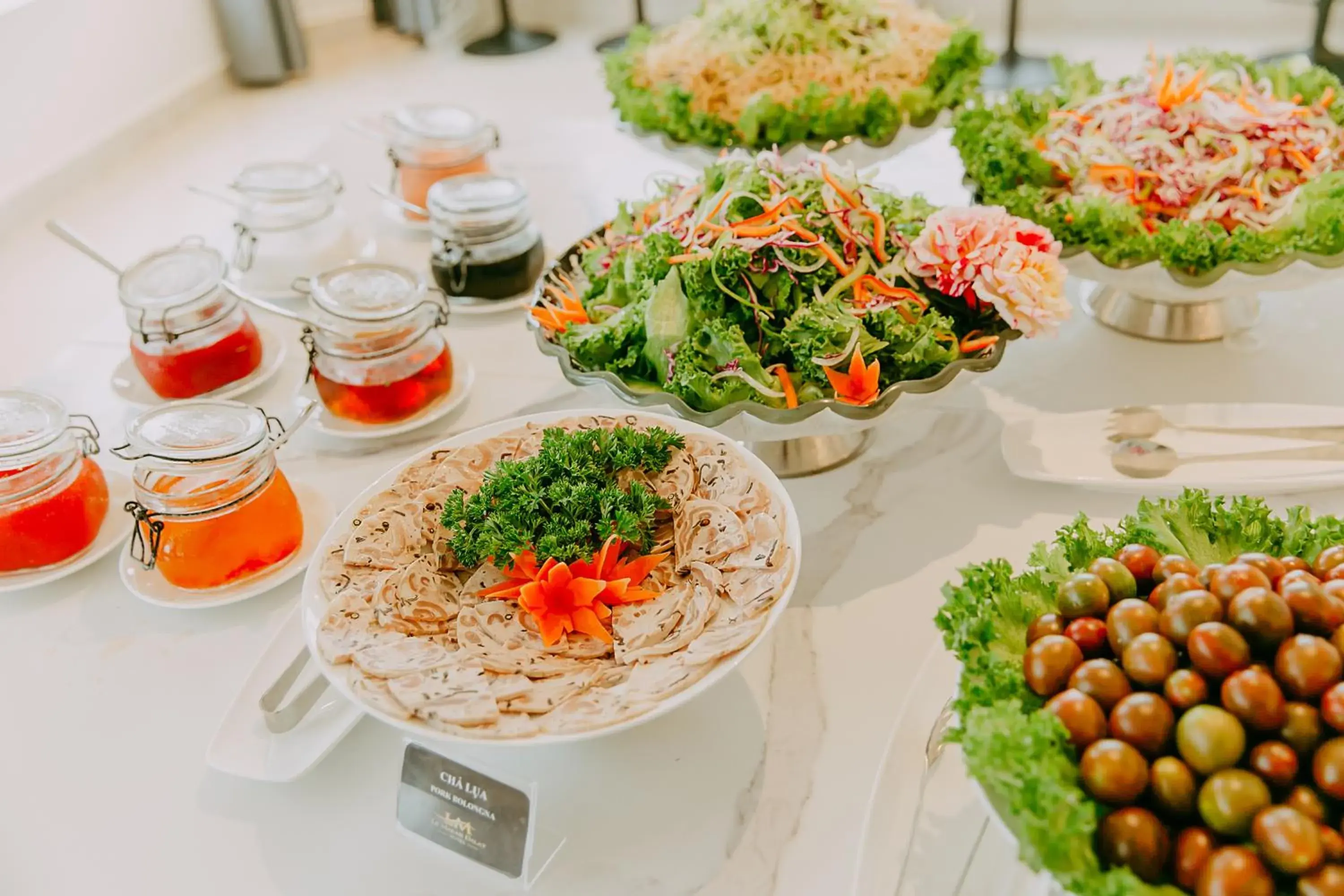 Buffet breakfast in Le Marais Hotel Dalat Buffet breakfast in Le Marais Hotel Dalat