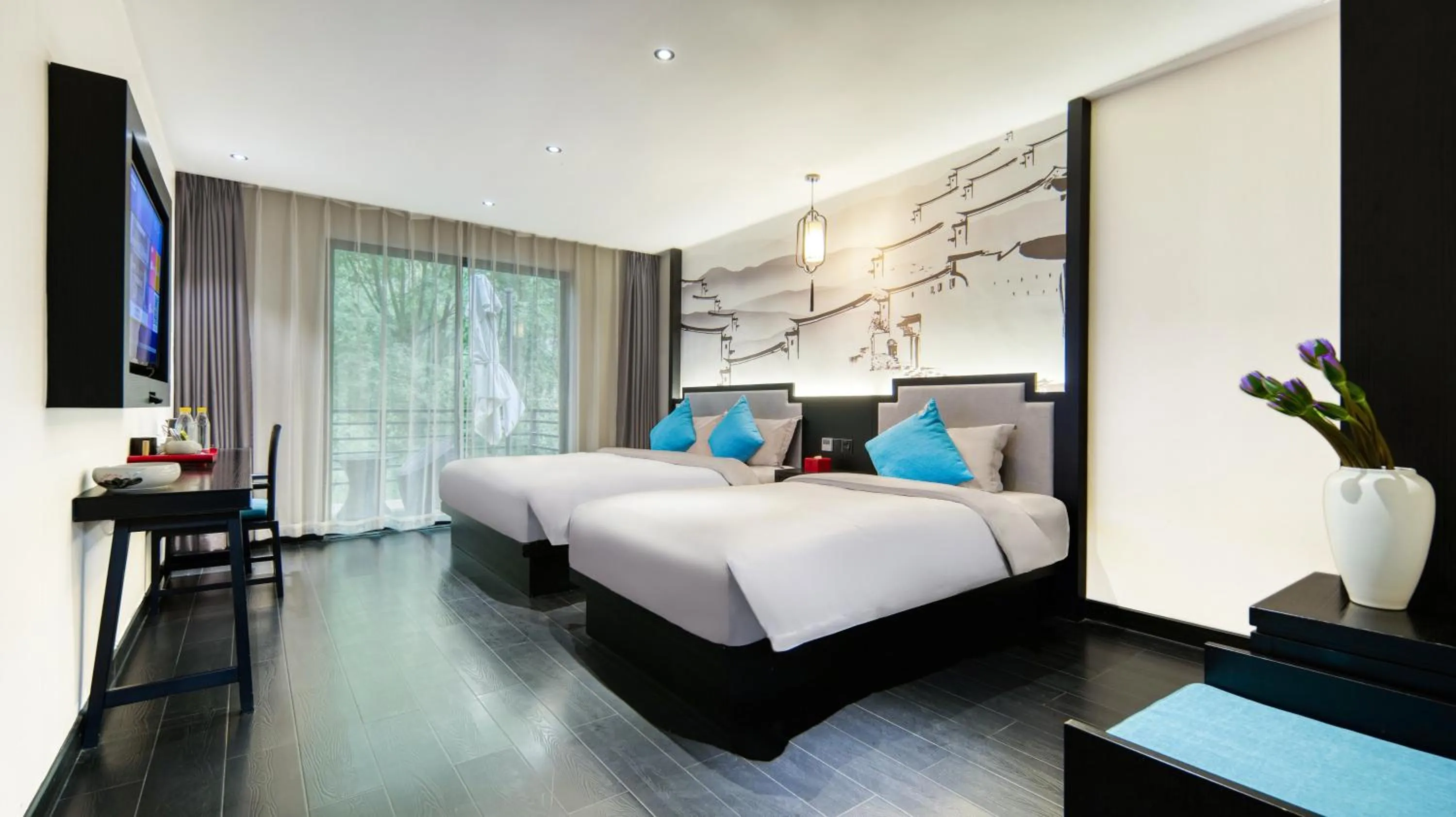 Bed in Gong Xili Qingdu Hotel